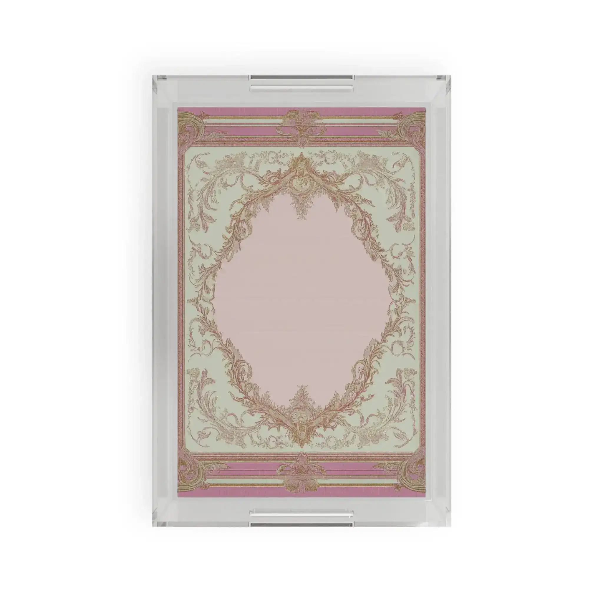 Opulent Floral Frame Serving Tray
