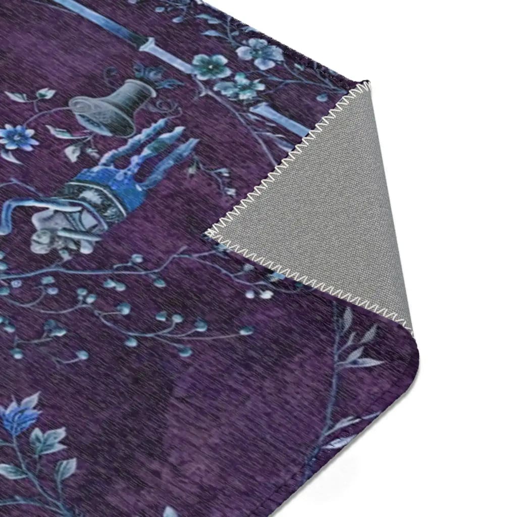 Orchid Garden Purple Oriental Accent Rug - Image 5
