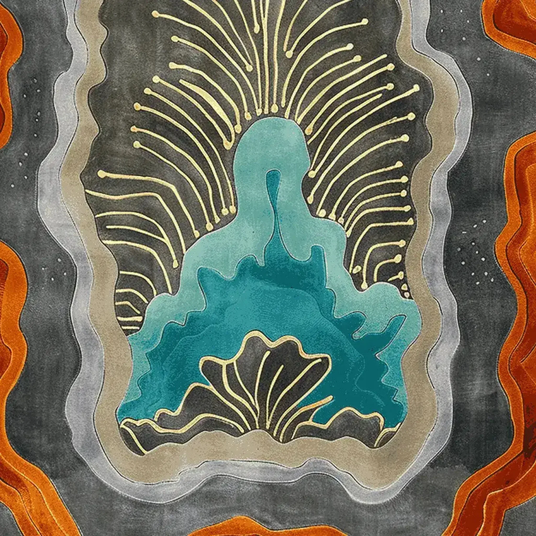 Organic Coral Shell Hand Tufted Rug - Image 5