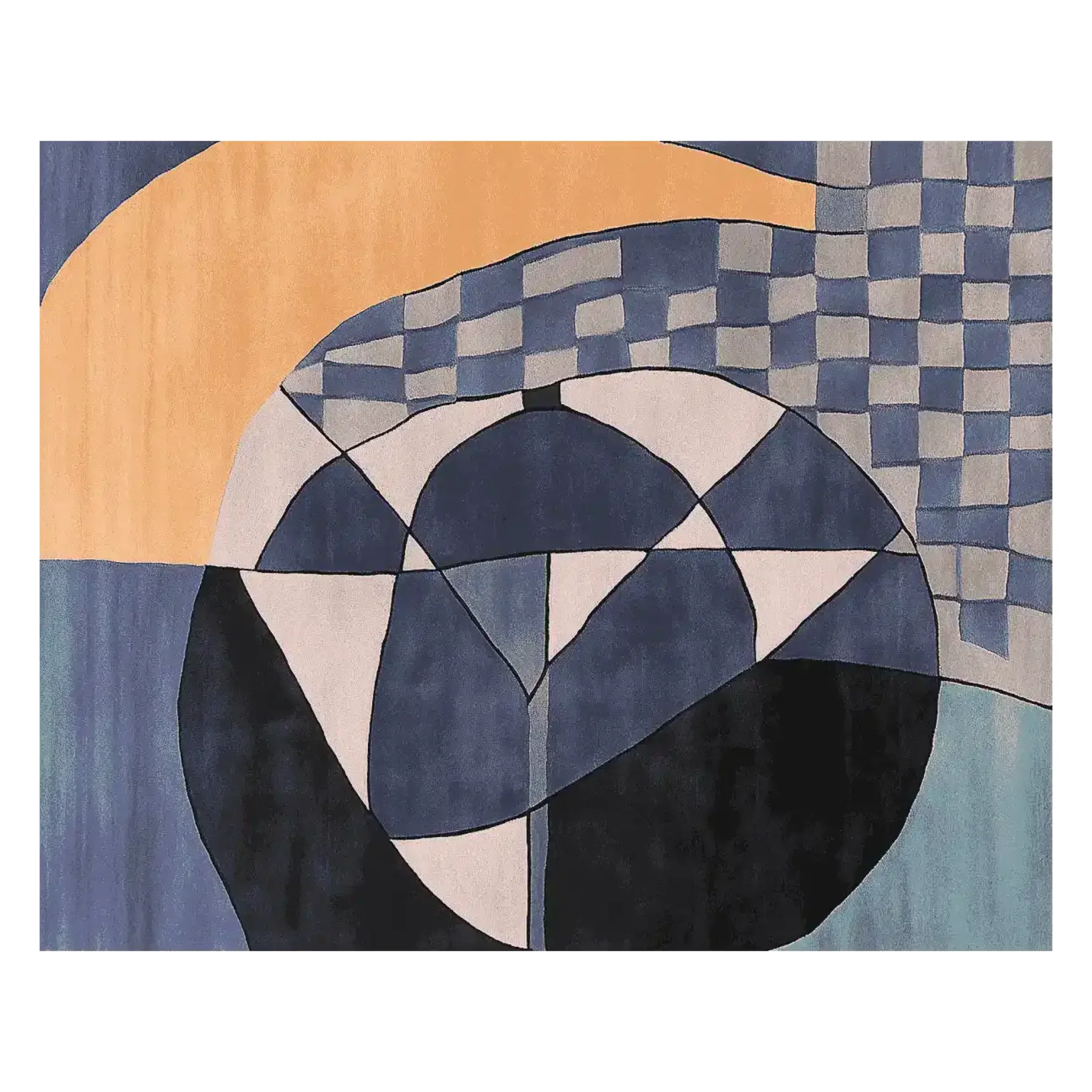 Organic Form Patch Hand Tufted Rug - Image 3