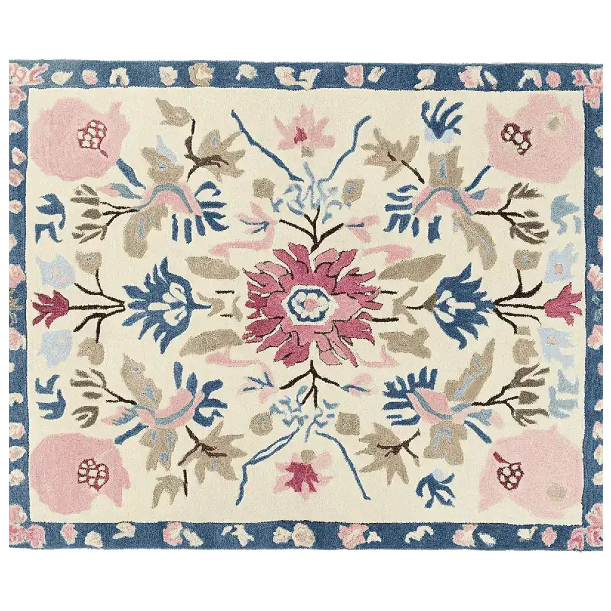 Ornate Flora Fringe Hand Tufted Rug - Image 4
