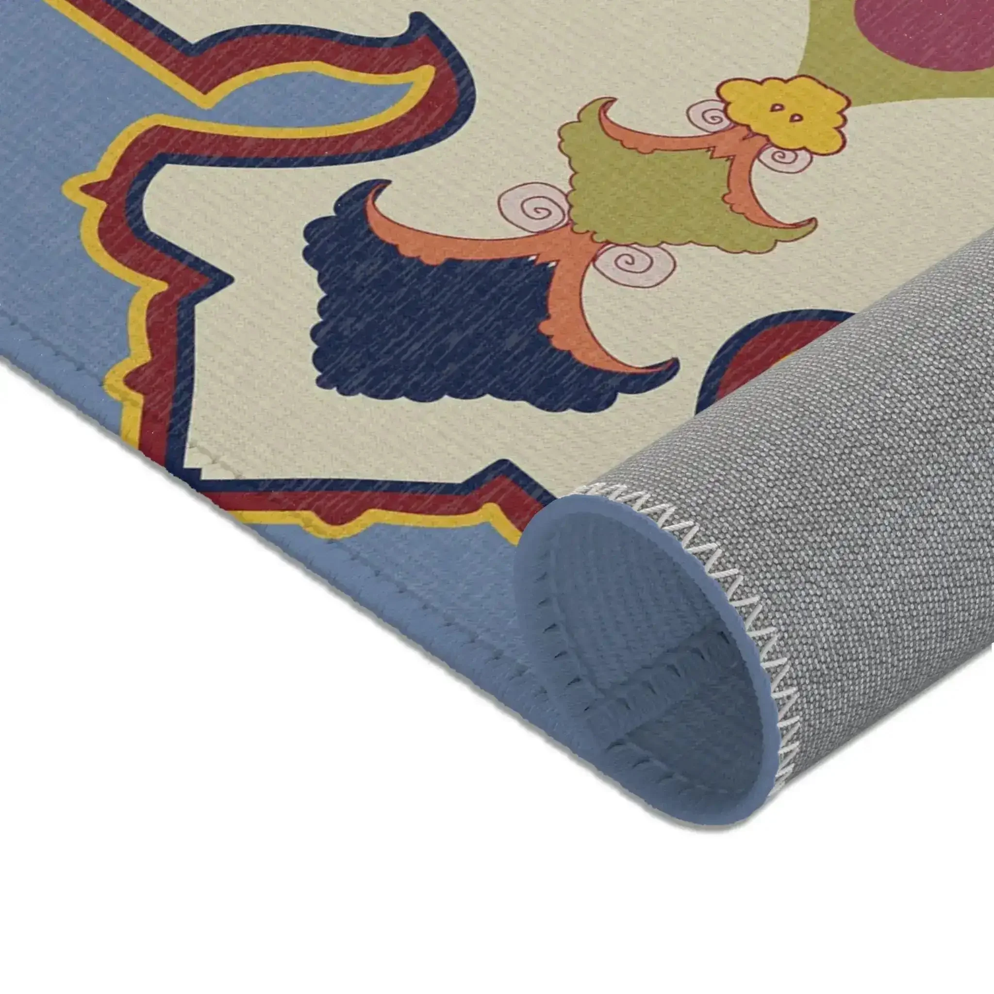 Ornate Medallion Blue Accent Rug - Image 7