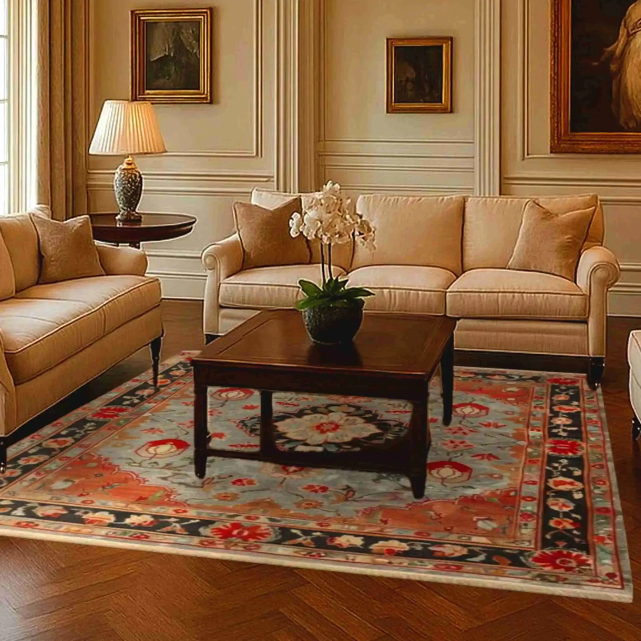 Ornate Shadow Floral Hand Knotted Area Rug - Image 2