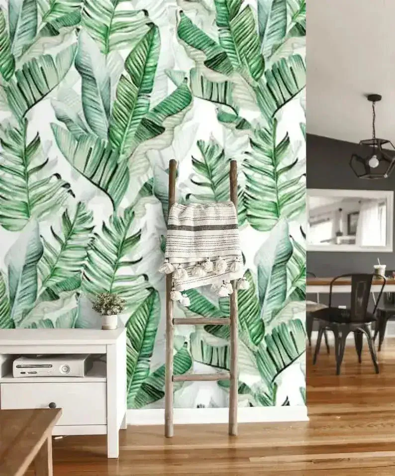 Oversized Banana Leaves Wallpaper 84" W x 96" H - Image 5