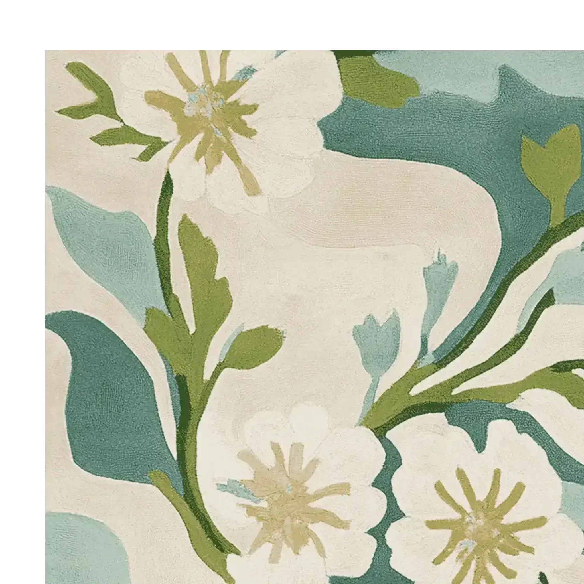 Painterly Petal Dream Hand Tufted Rug - Image 5