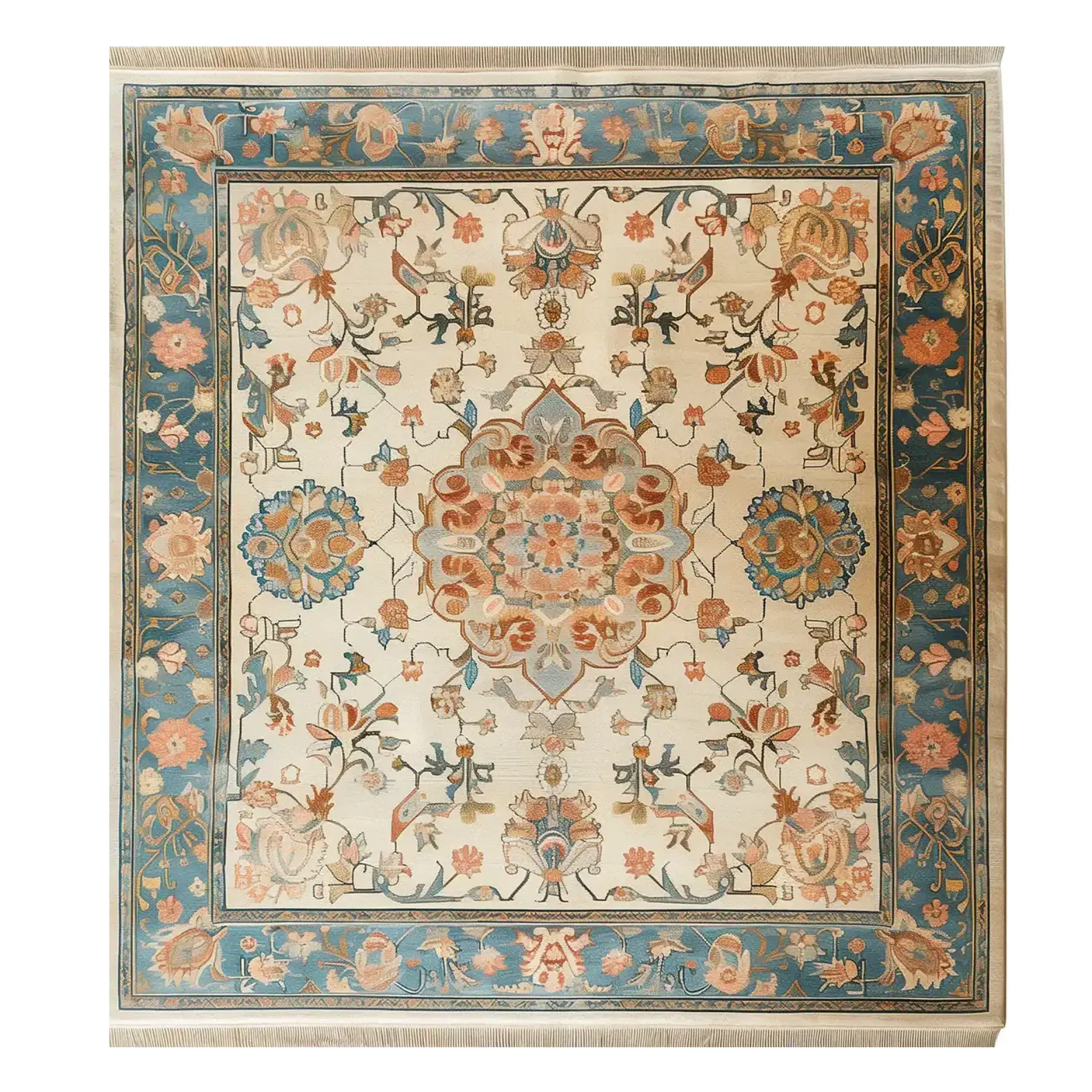 Palace Blossoms Knotted Wool Rug