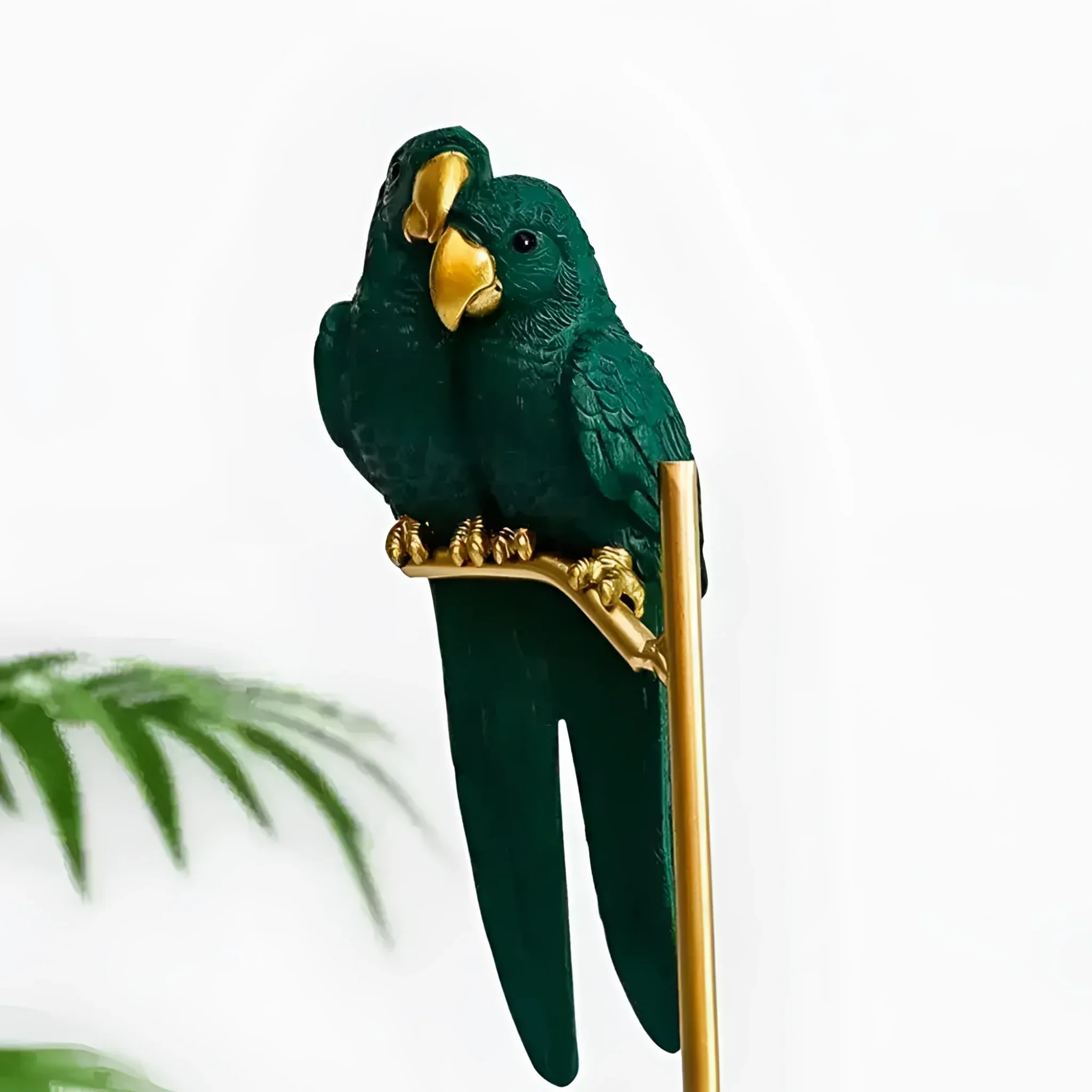 Decorative Parrots on Gold Stand - Image 10