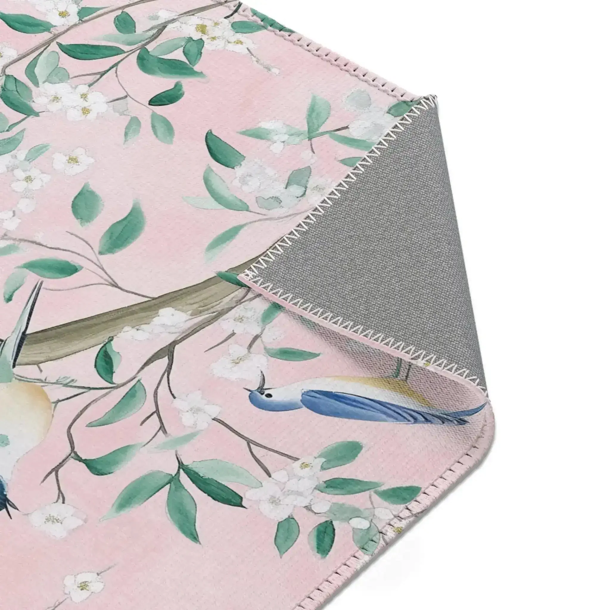 Pastel Birds on Blossom Branches Accent Rug - Image 6