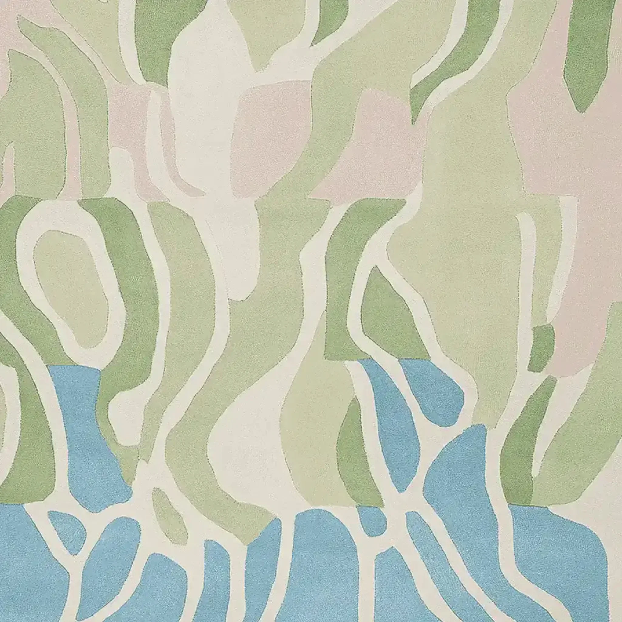 Pastel Field Lines Hand Tufted Rug - Image 4