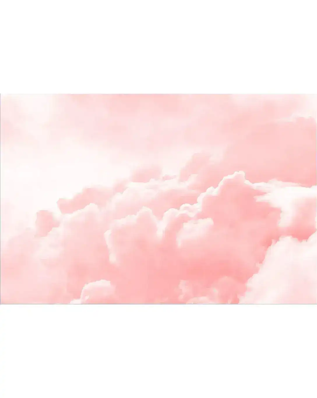 Pastel Pink Sky Clouds Bedroom Wall Mural - Image 3