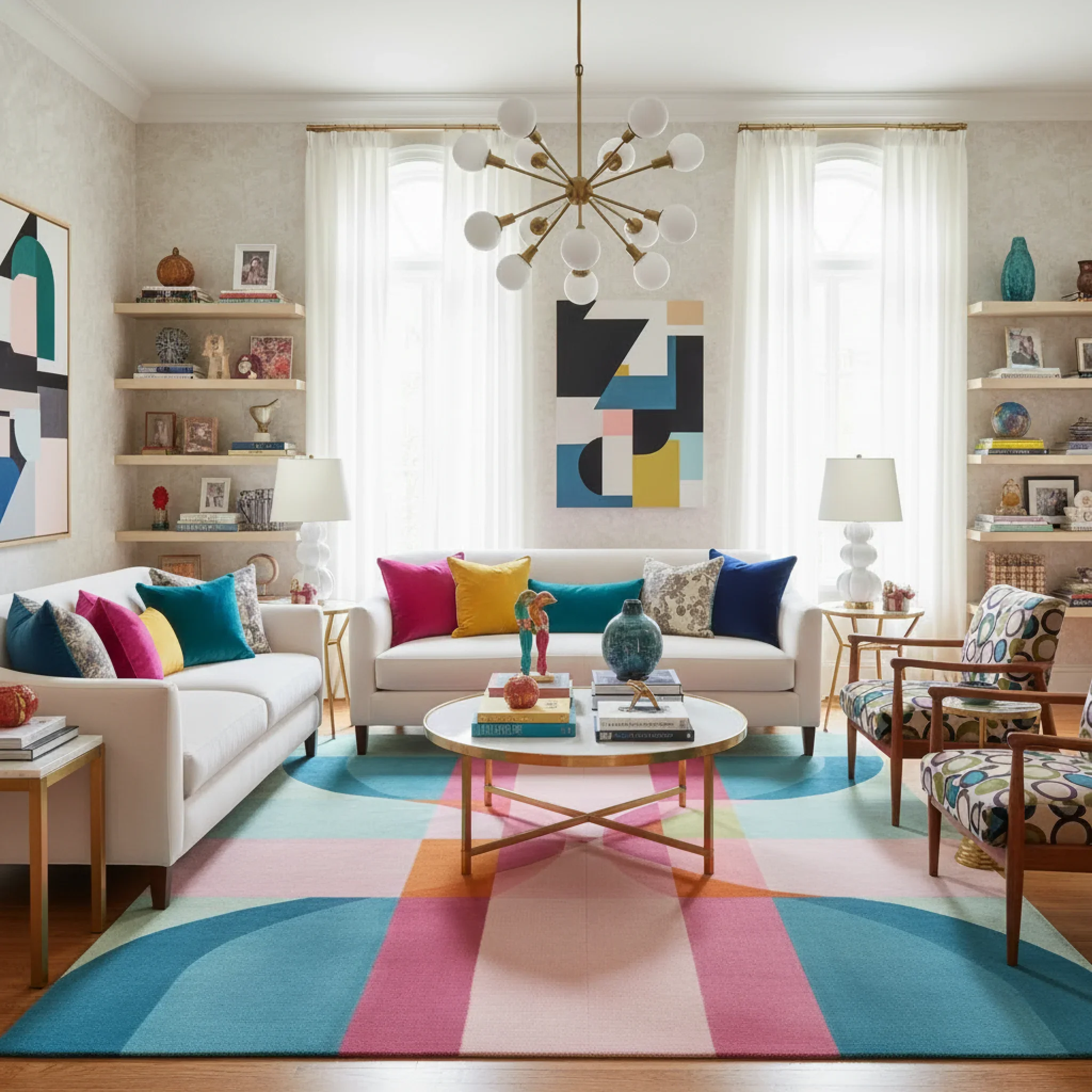 Pastel Time Flow Hand Tufted Rug - Image 3