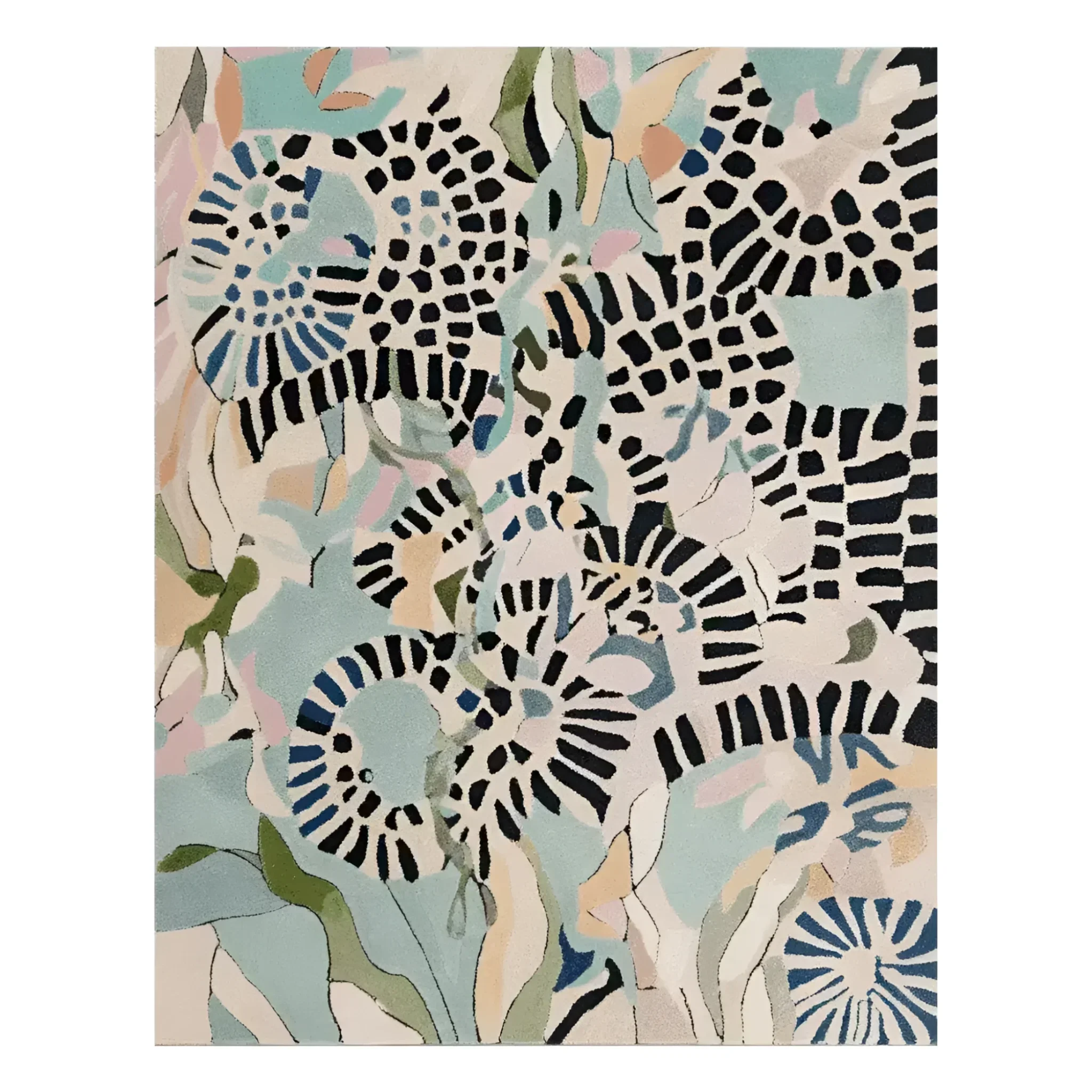 Patterned Motion Play Hand Tufted Rug