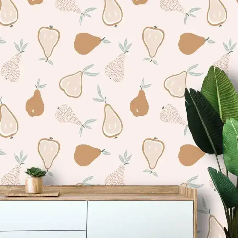 Pears Fruit Pastel Minimalist Wallpaper - Image 4