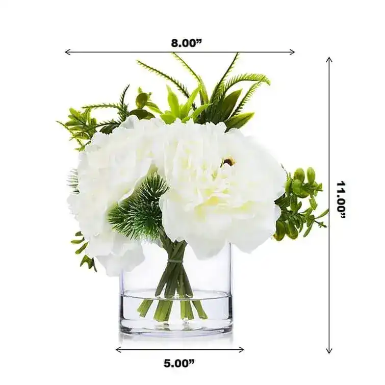 Peony Centerpiece in Vase - Image 4