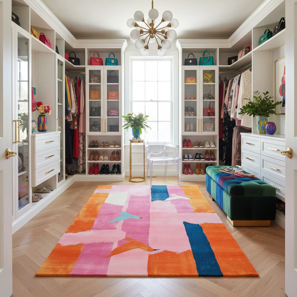 Petal Harmony Hand Tufted Wool Rug - Image 2
