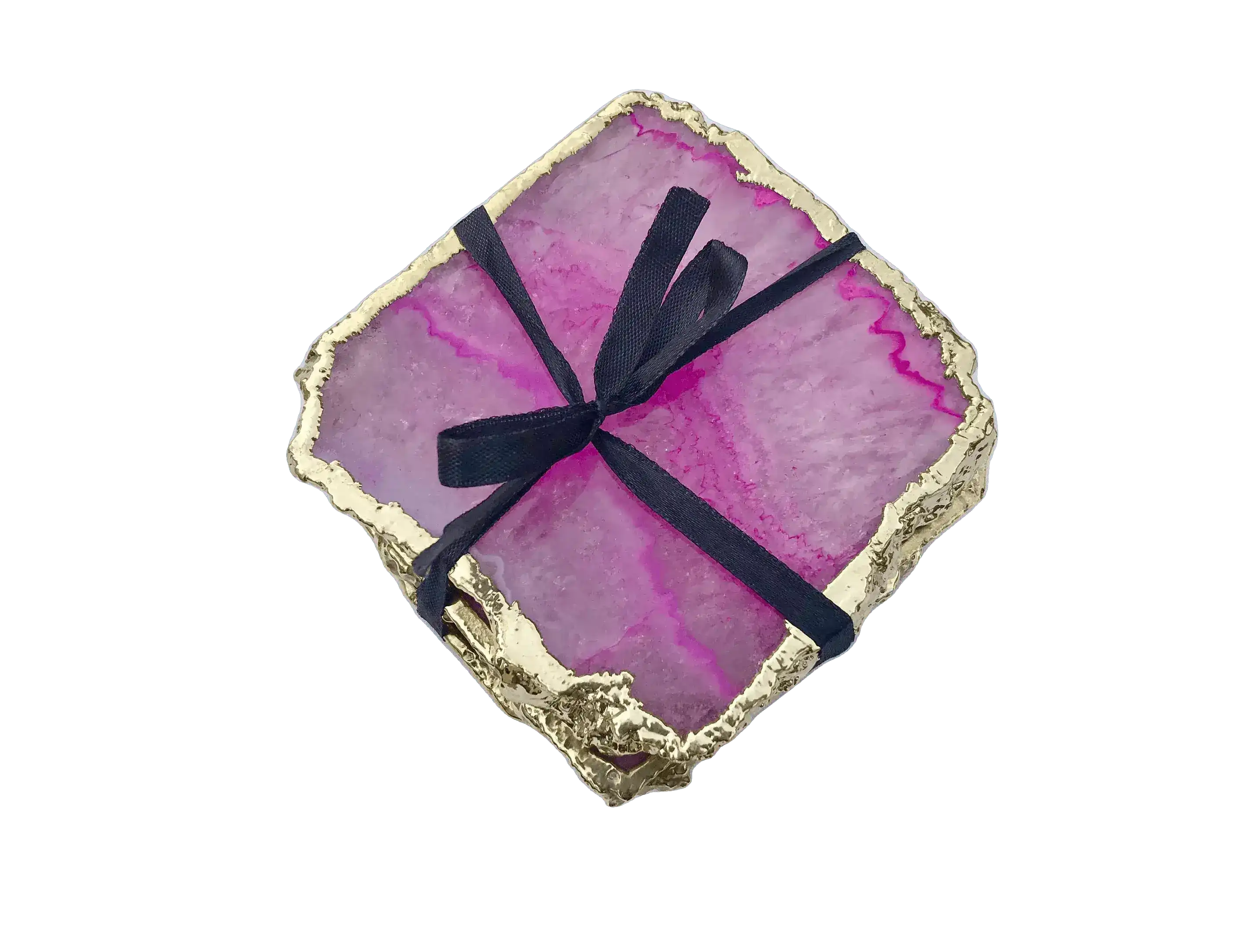Pink Agate Coasters - Set of 4 - Image 2