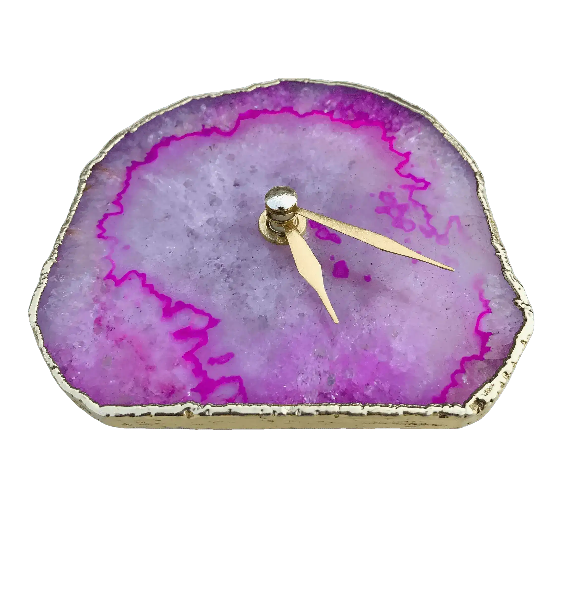 Pink Agate Desk Wall Clock - Image 2