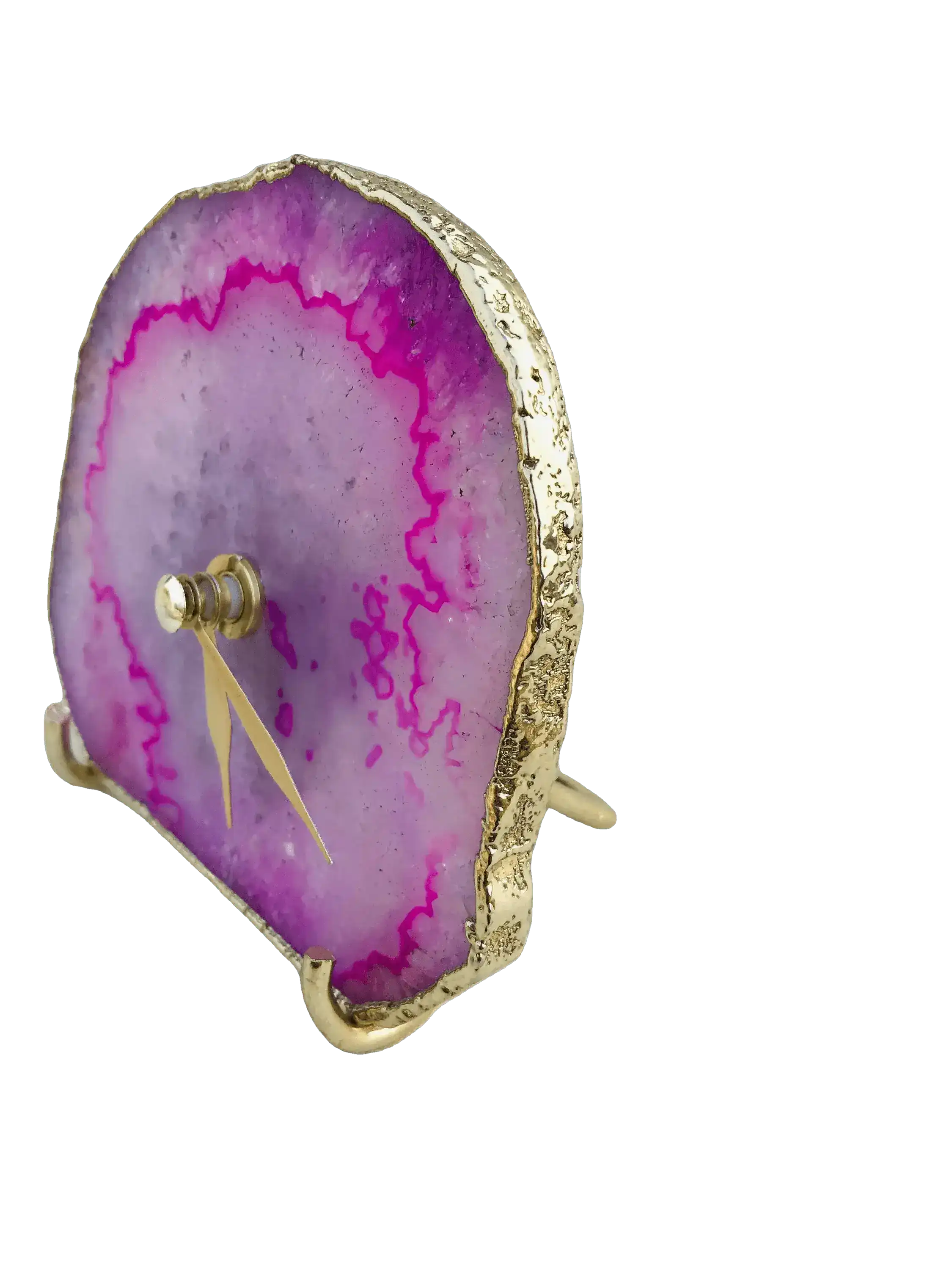 Pink Agate Desk Wall Clock - Image 3