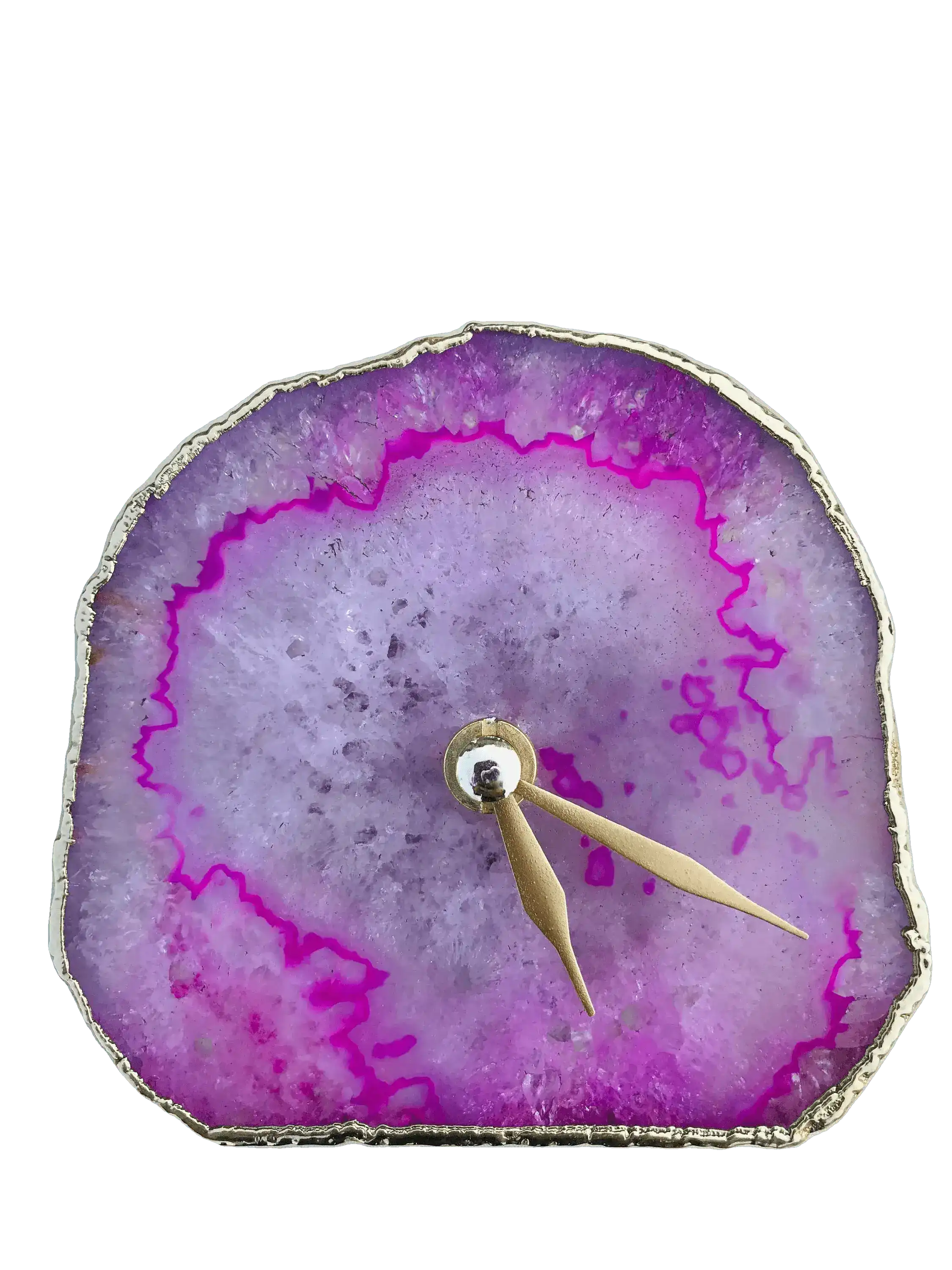 Pink Agate Desk Wall Clock - Image 4