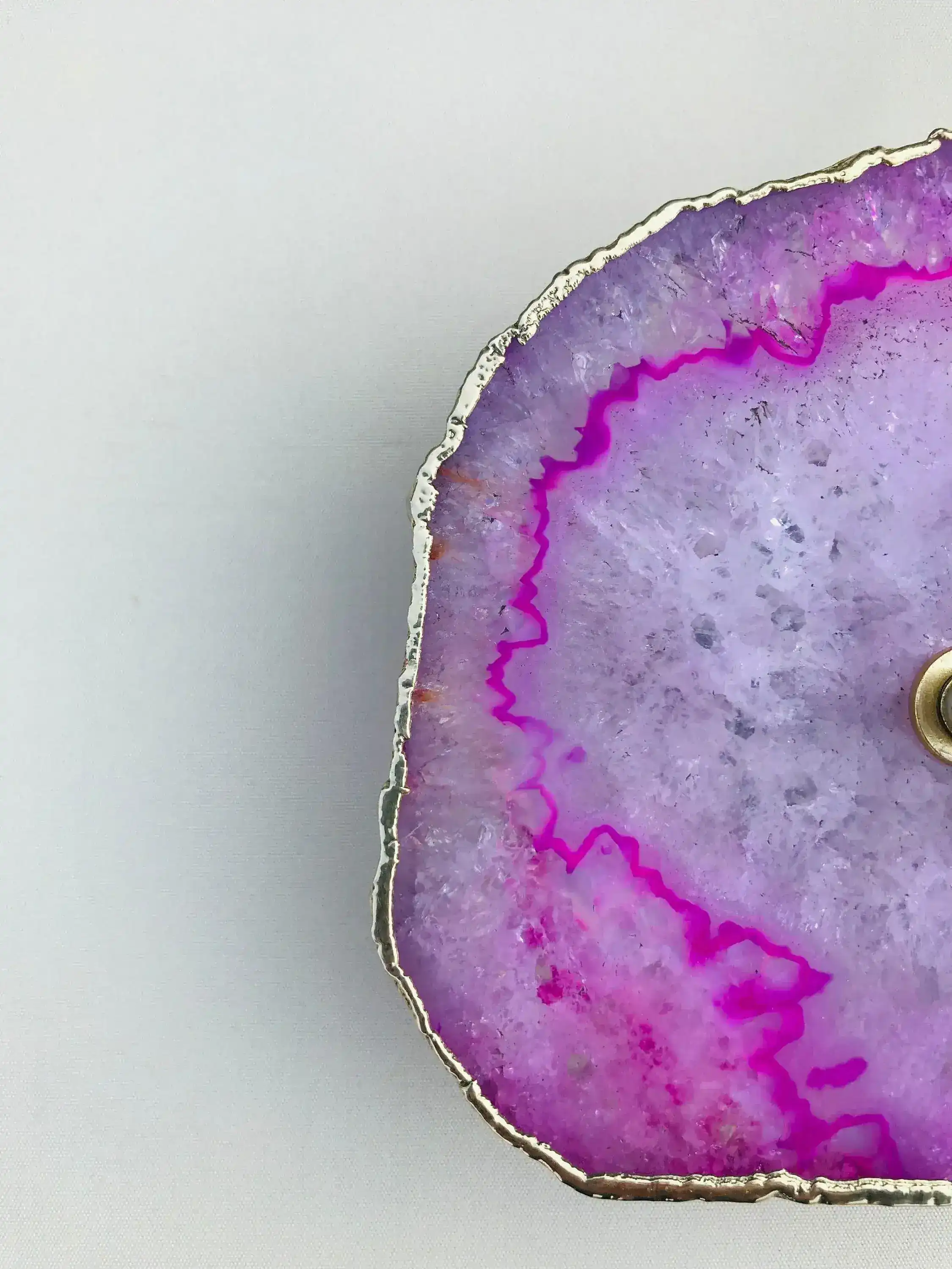 Pink Agate Desk Wall Clock - Image 5