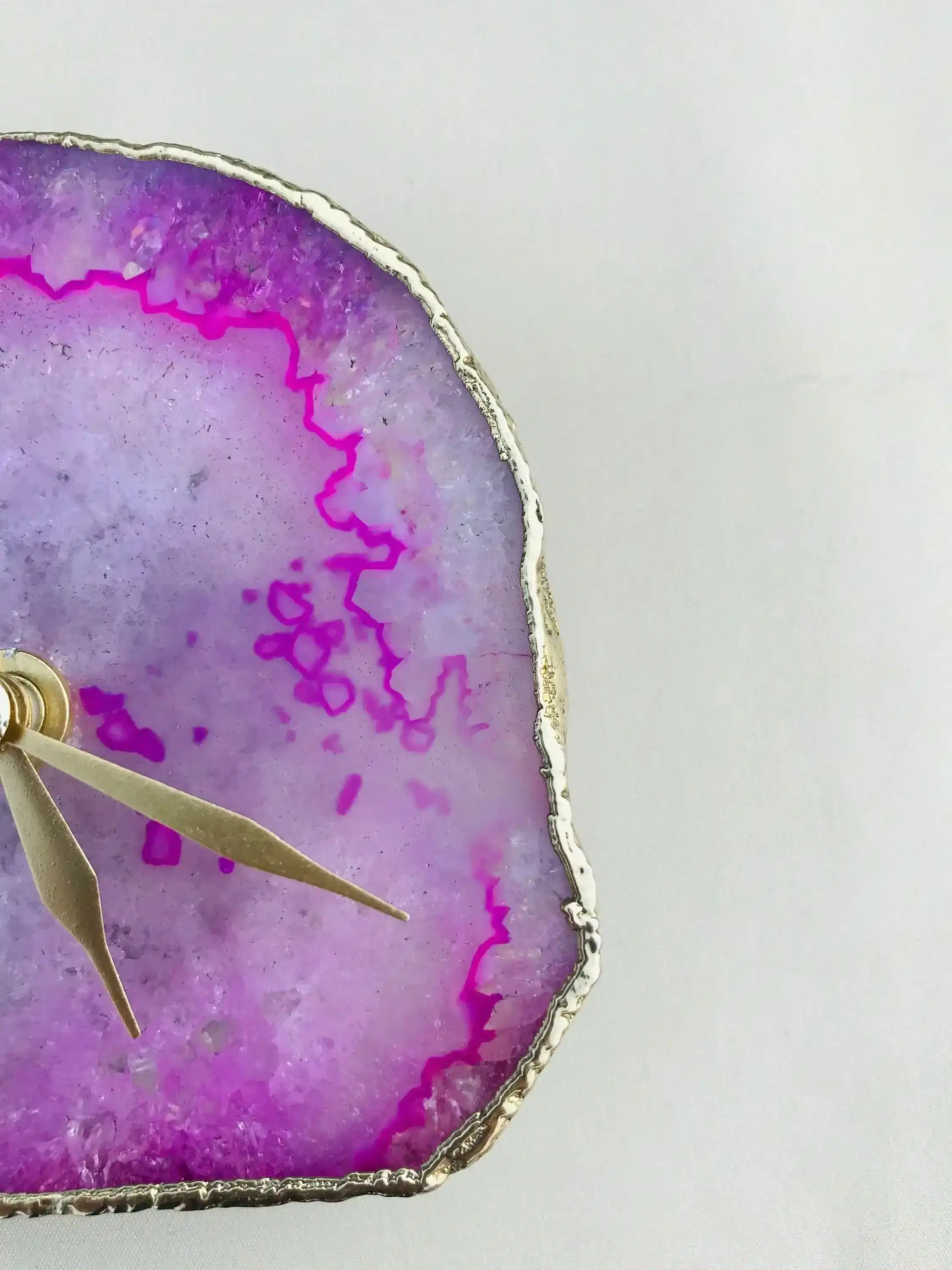 Pink Agate Desk Wall Clock - Image 6