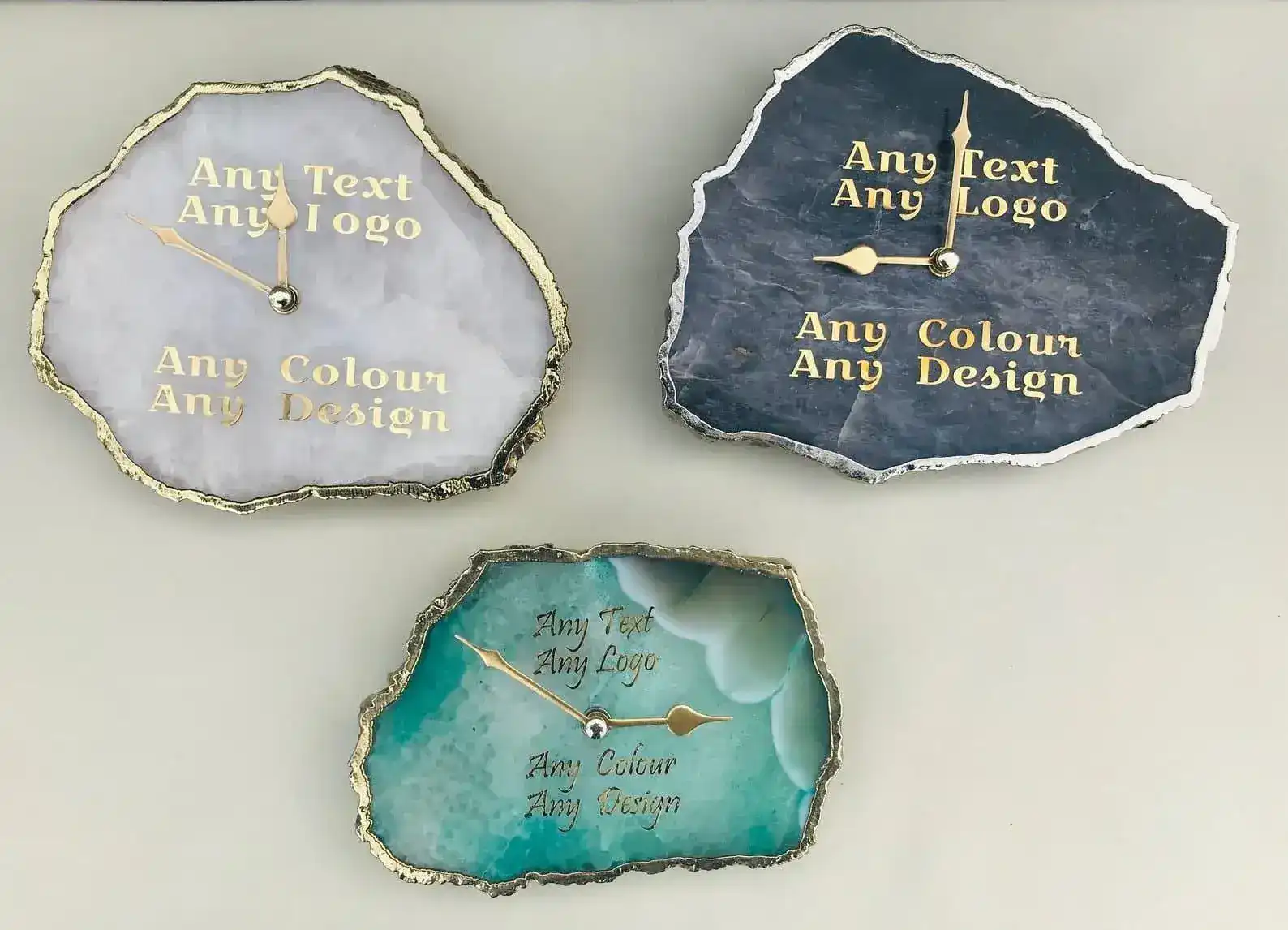 Pink Agate Desk Wall Clock - Image 8