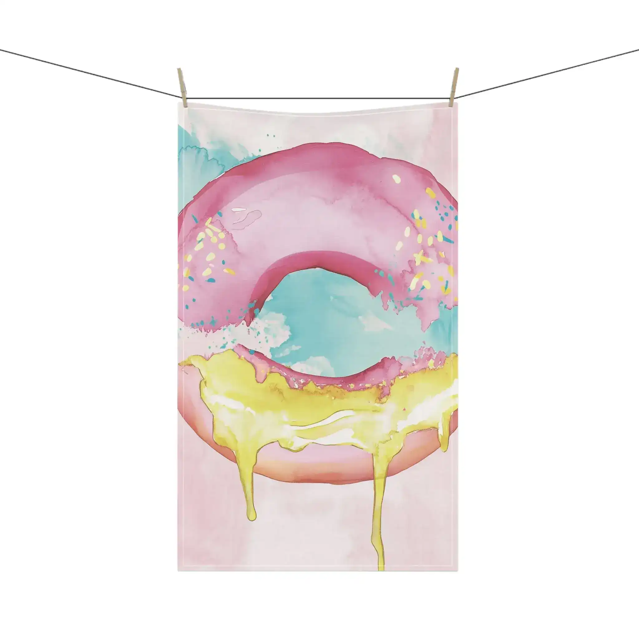 Pink Donut Drip Kitchen Towel - Image 4