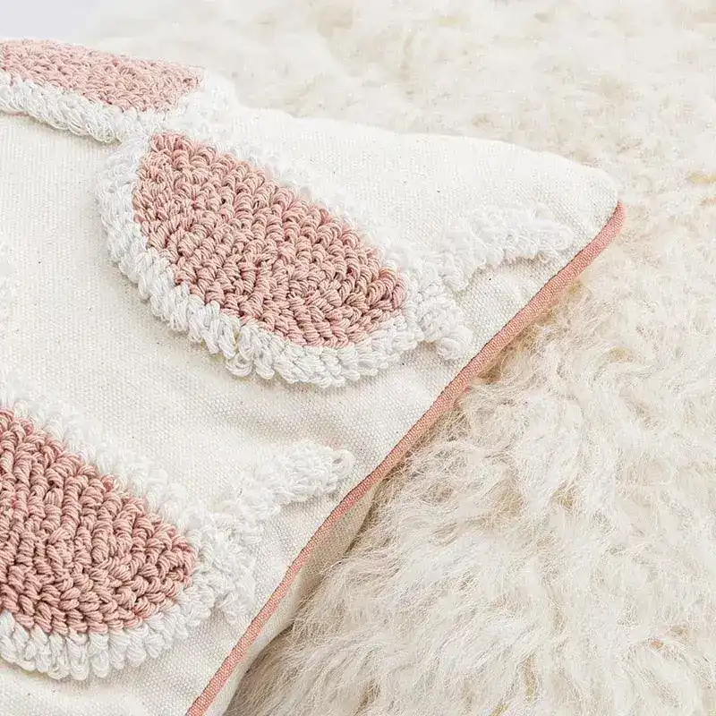 Pink Leopard Embroidery Decorative Pillow Cover - Image 7