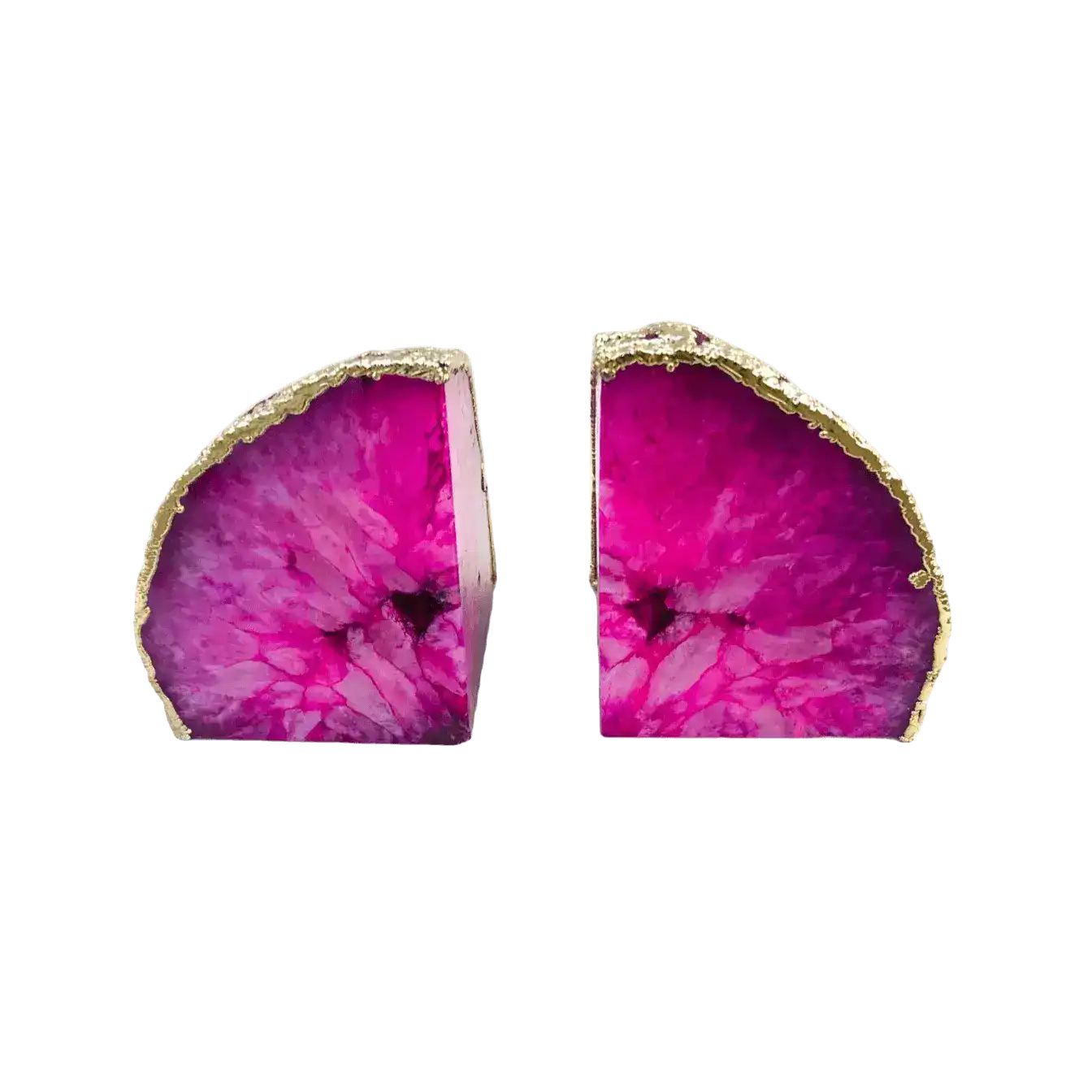 Pink Plated Agate Bookends - Image 3