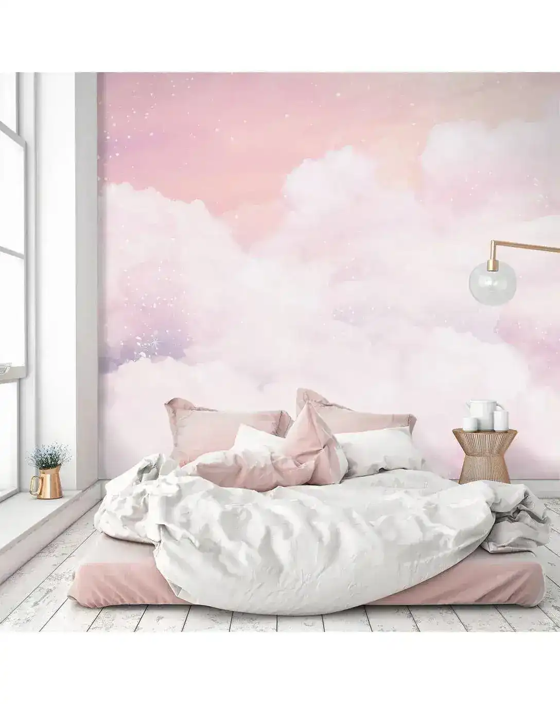 Pink Purple Cloud and Sky Self Adhesive Wall Mural - Image 5