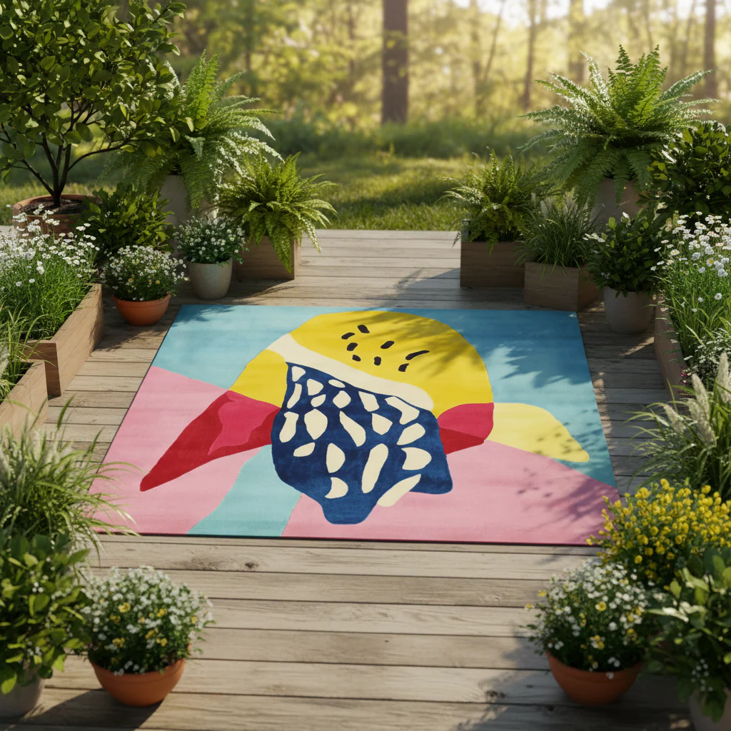Playful Rhythm Forms Hand Tufted Rug - Image 2