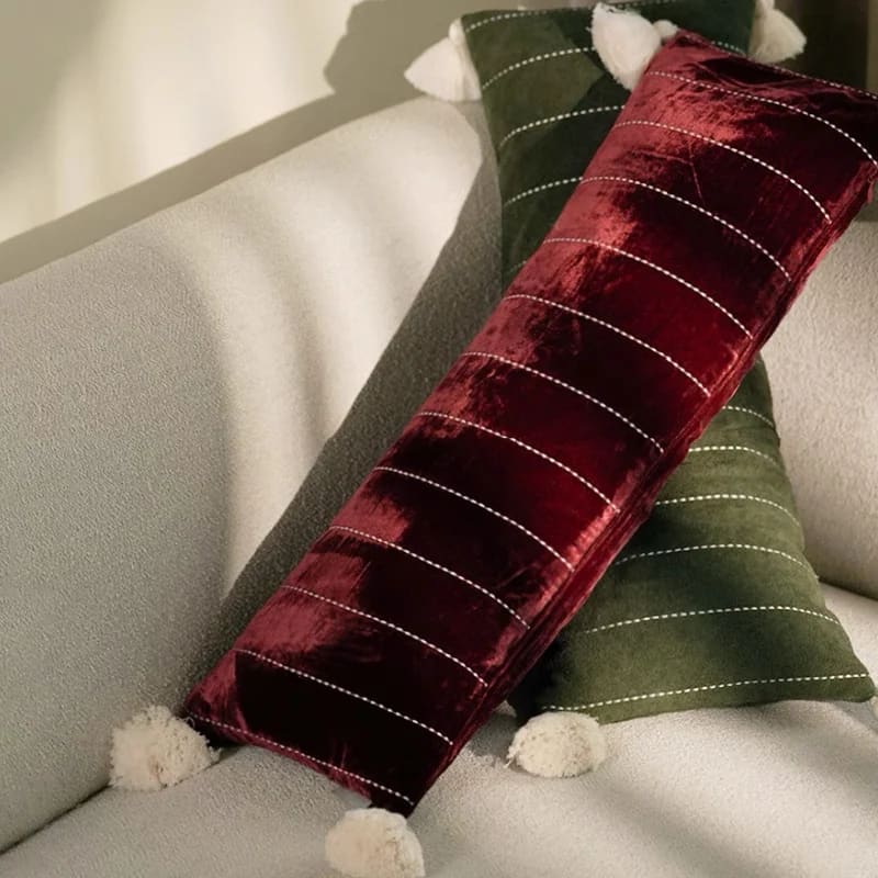 Plush Velvet Tassel Pillow Cover