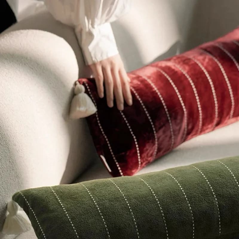 Plush Velvet Tassel Pillow Cover - Image 2