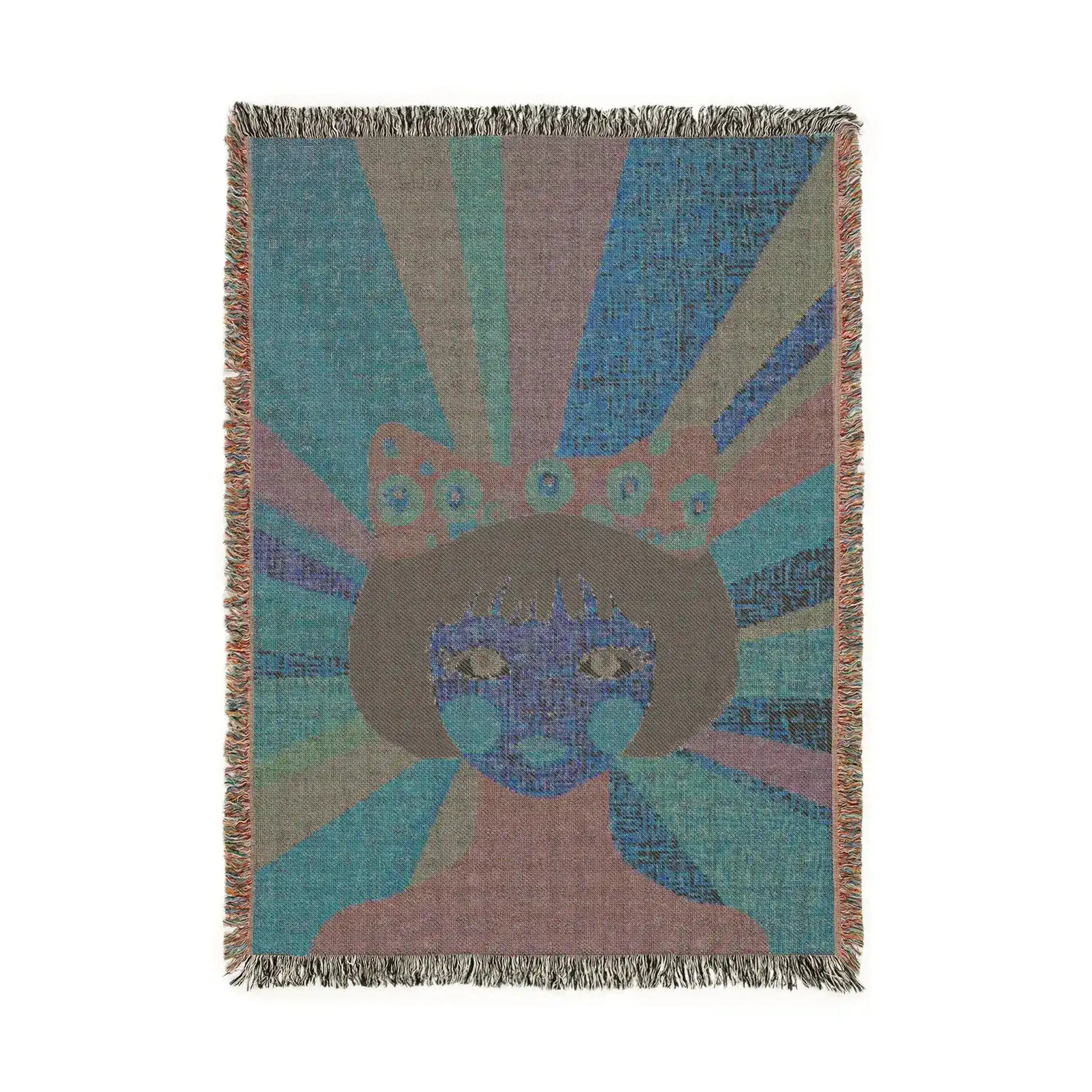 Pop Art Girl Woven Blanket - Image 2