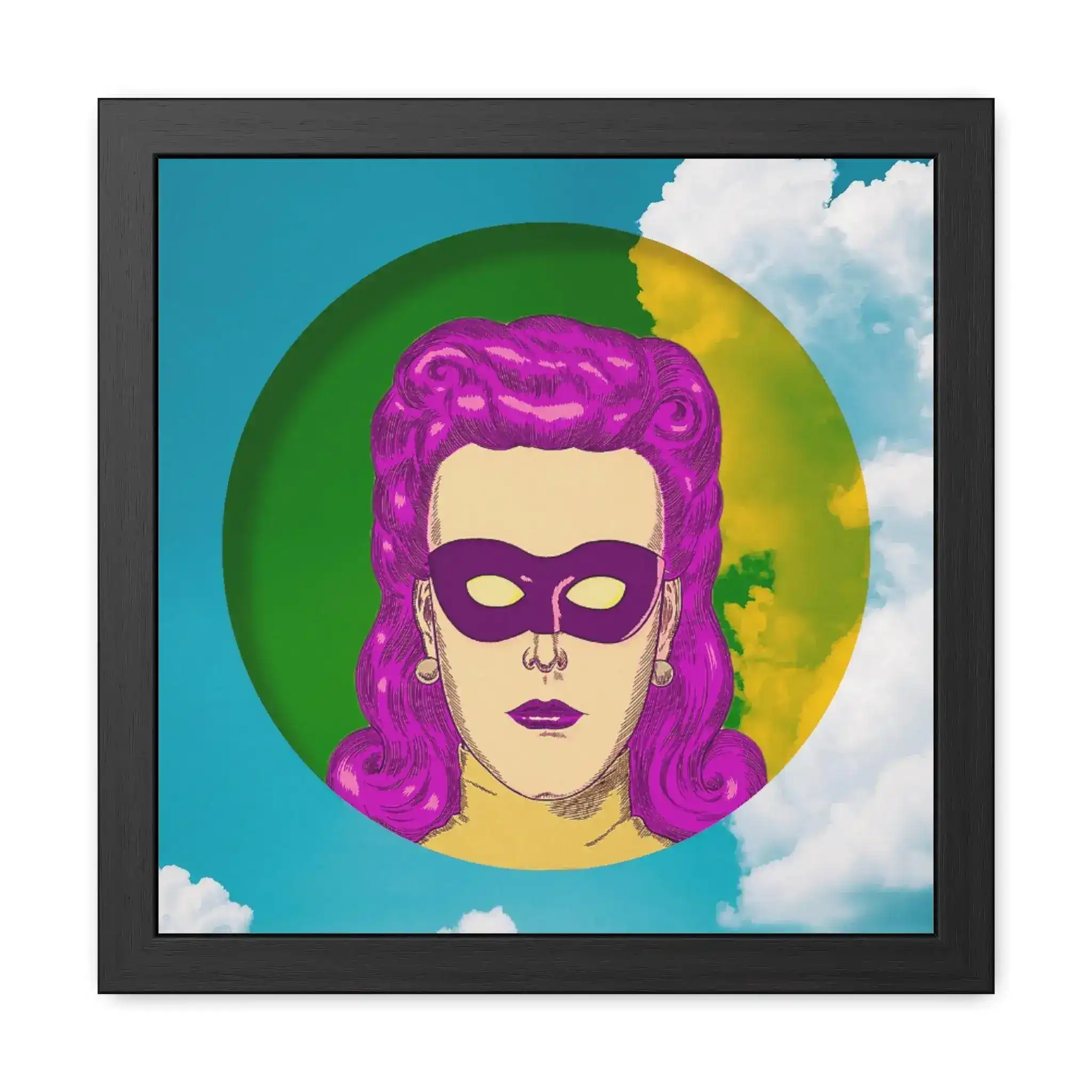 Pop Lady Masquerade Framed Poster Wall Art - Image 2
