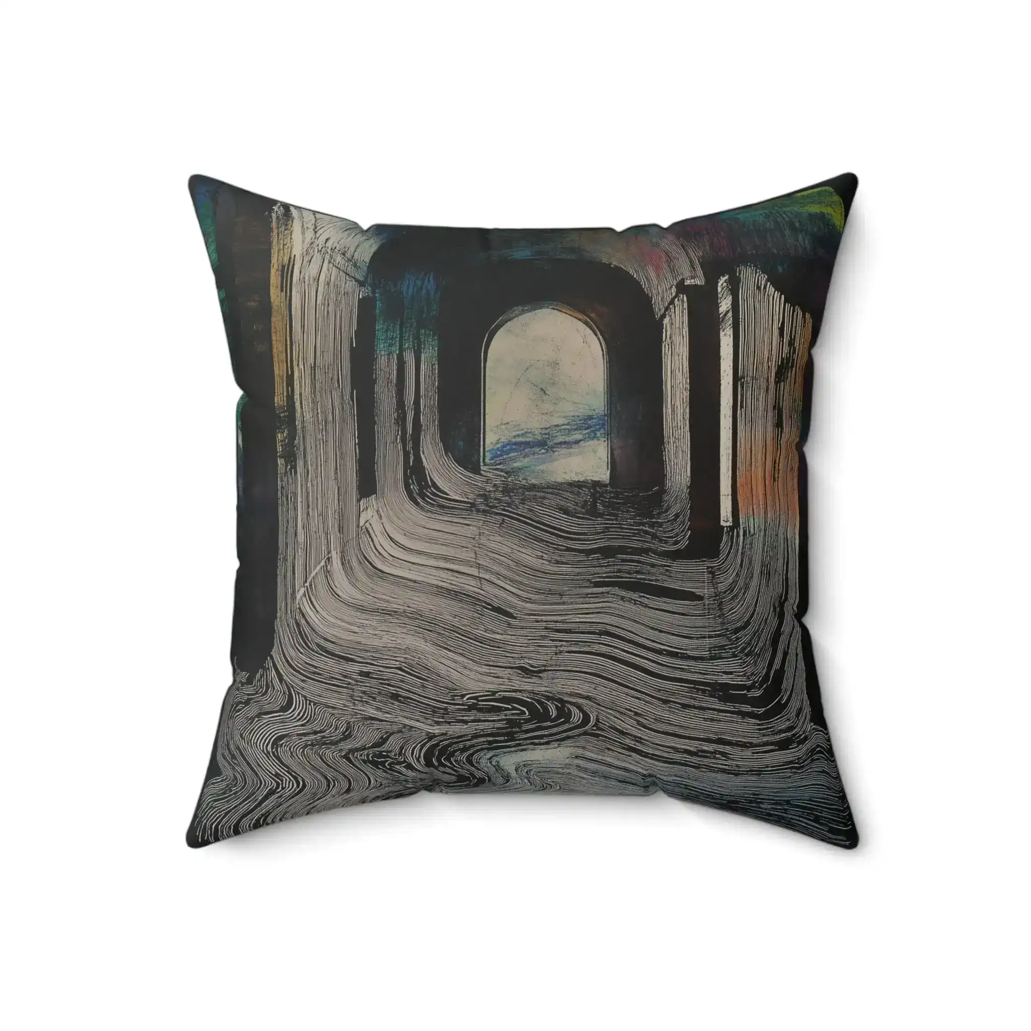 Portal Drip Throw Pillow - Image 3