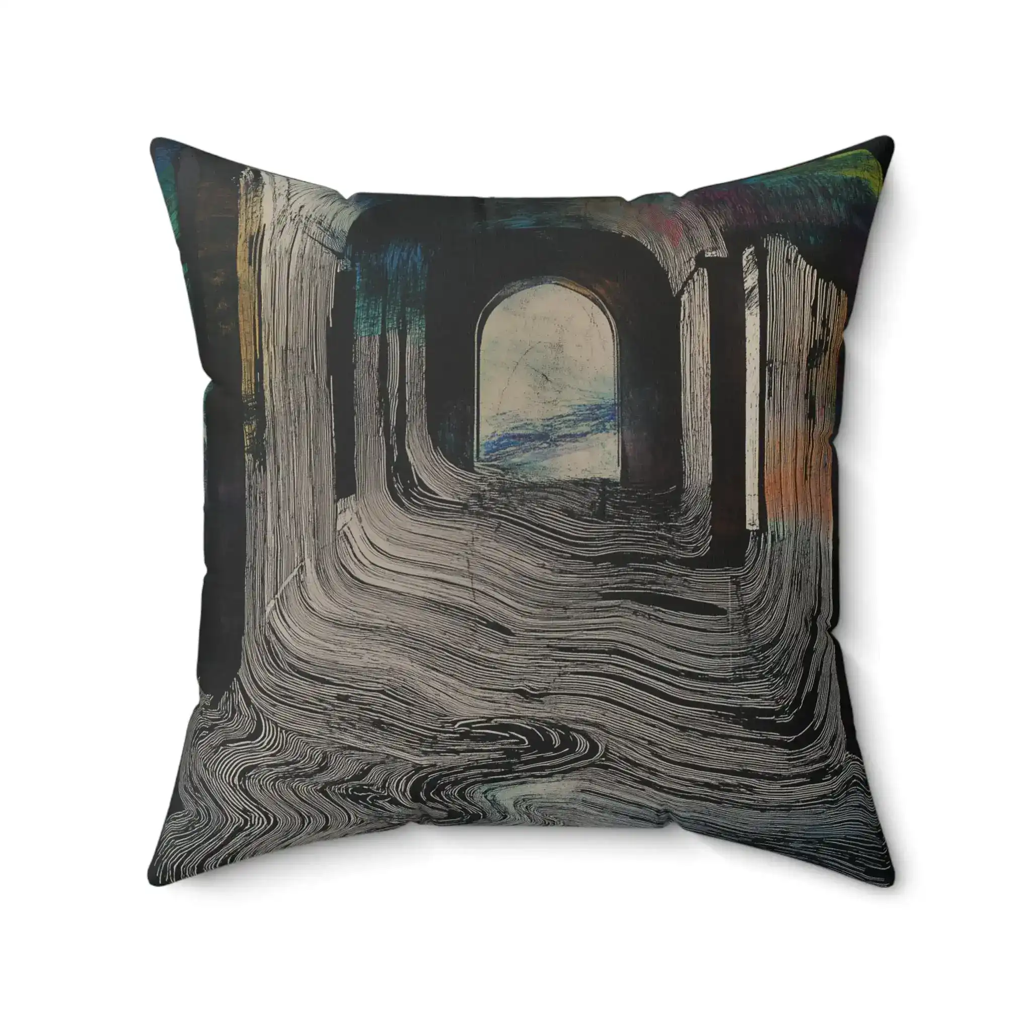 Portal Drip Throw Pillow - Image 4