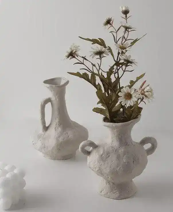 Primitive Ceramic Flower Vase - Image 7