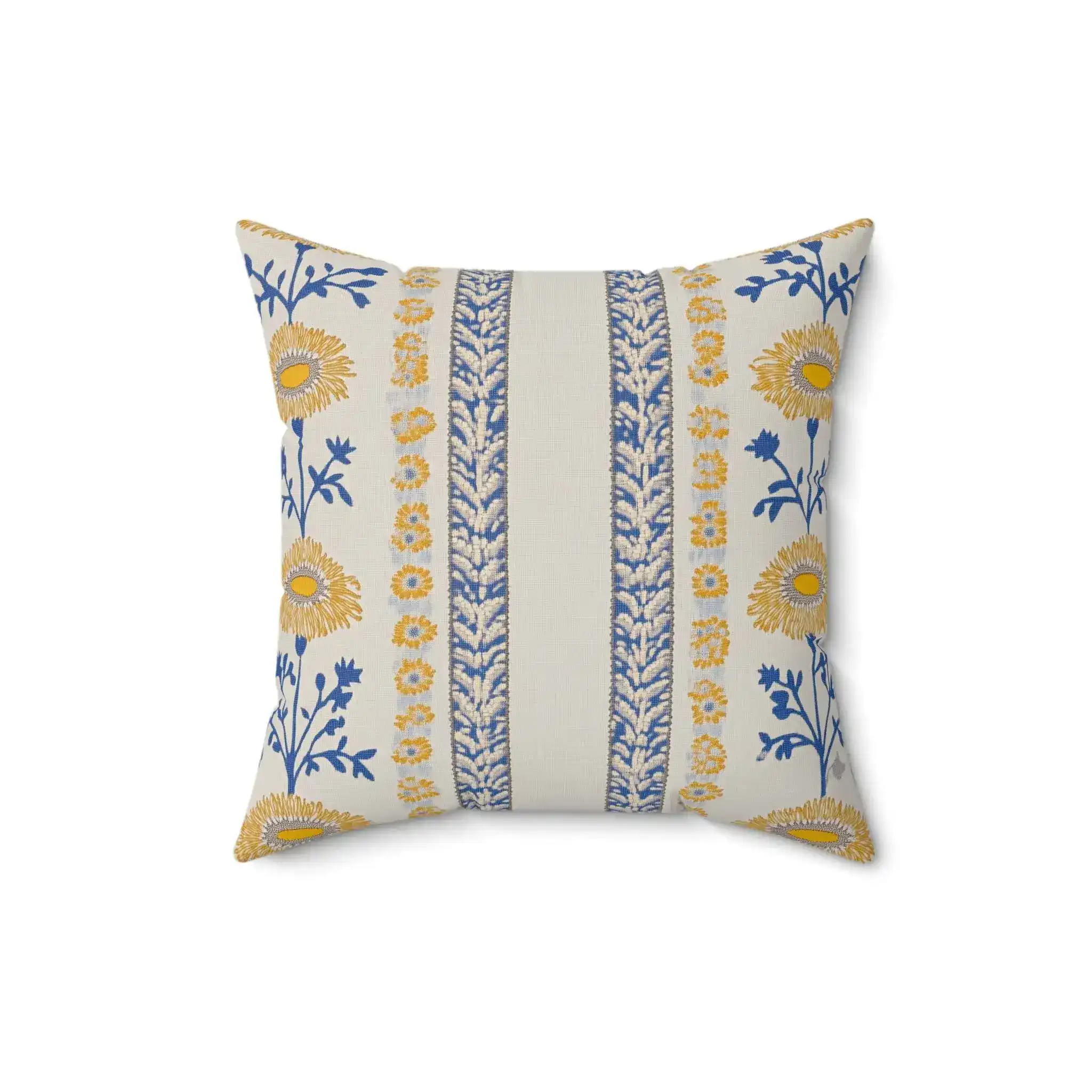 Provence Sunstripe Floral Throw Pillow - Image 3