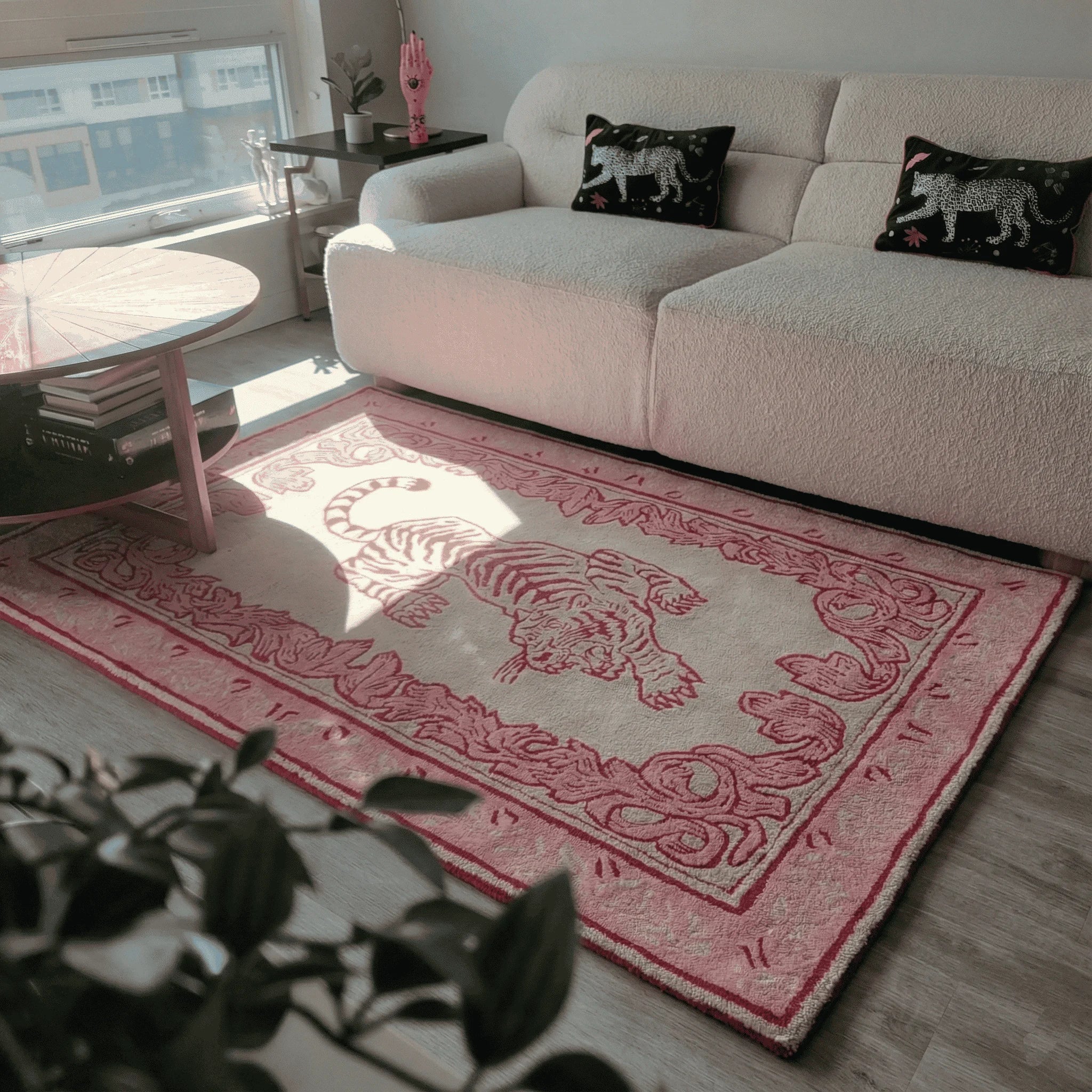 Prowess in Pink Garden Hand-Tufted Rug 4 x 6 ft - Image 4