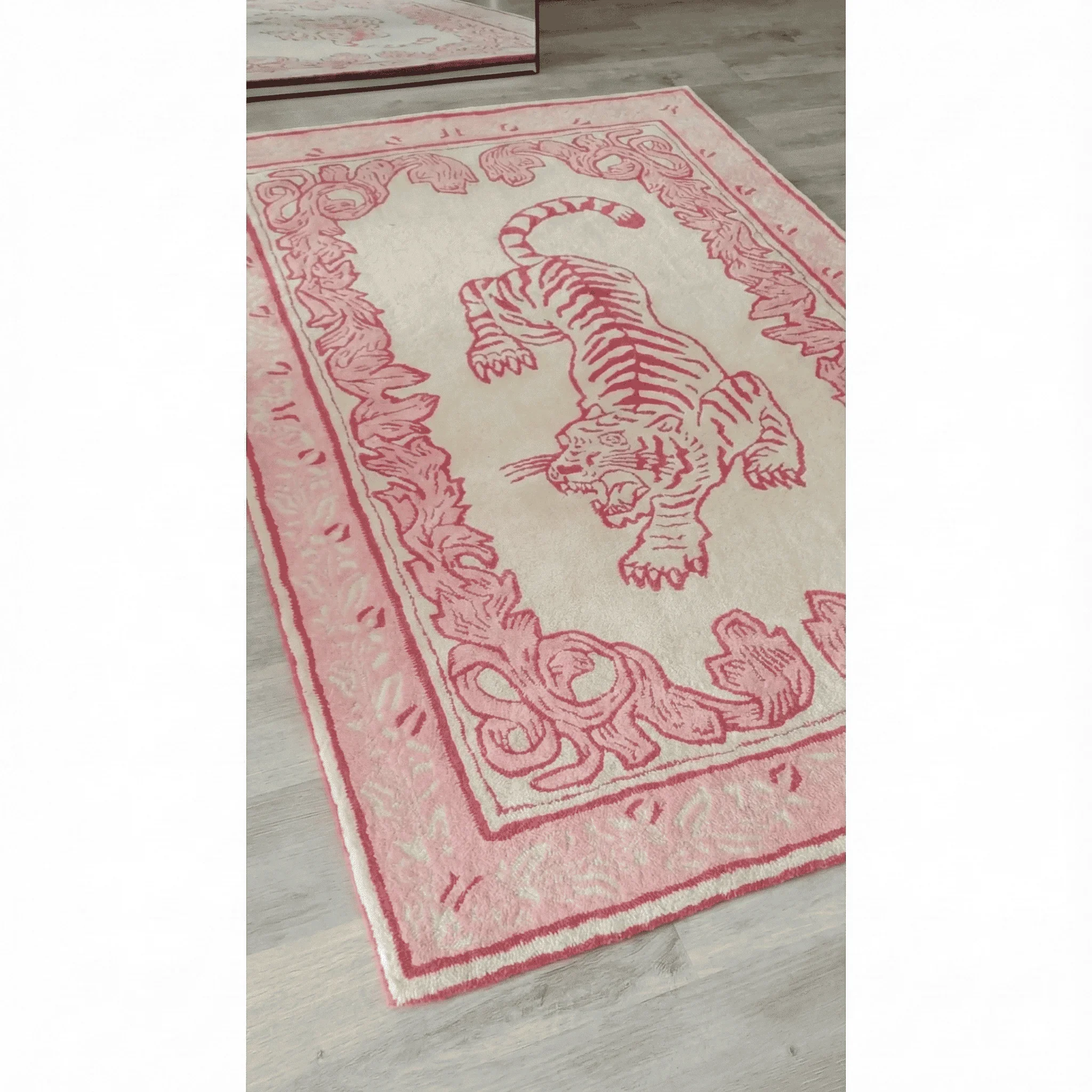 Prowess in Pink Garden Hand-Tufted Rug 4 x 6 ft - Image 6