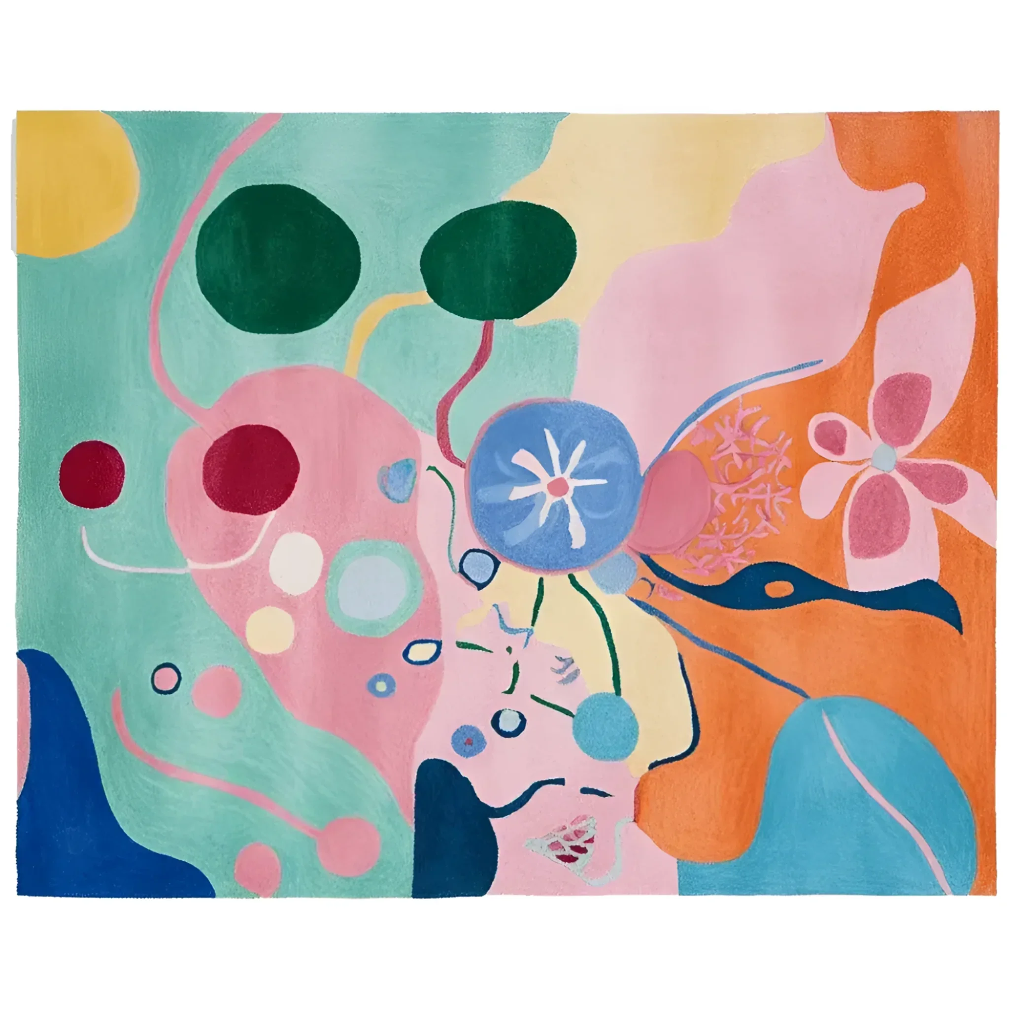 Psychedelic Garden Bloom Hand Tufted Rug - Image 3