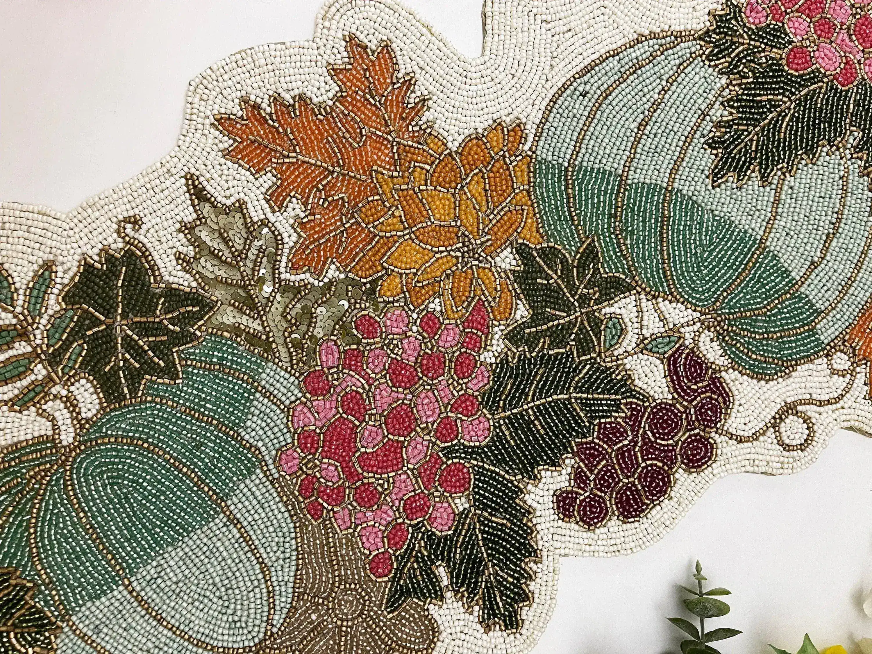 Pumpkins and Flowers Beaded Table Runner - Image 7