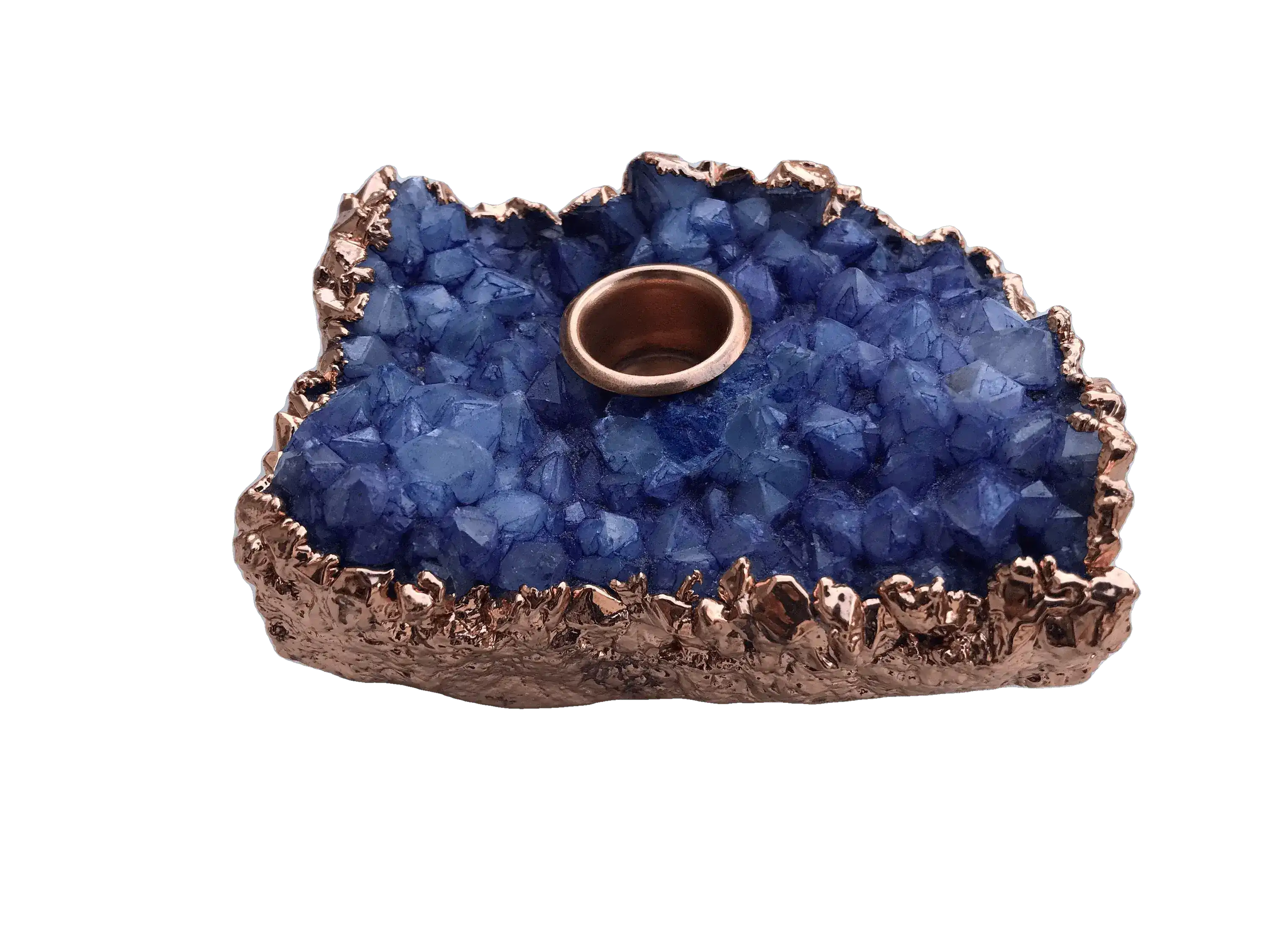 Purple Agate Gemstone Taper Candle Holder - Image 4