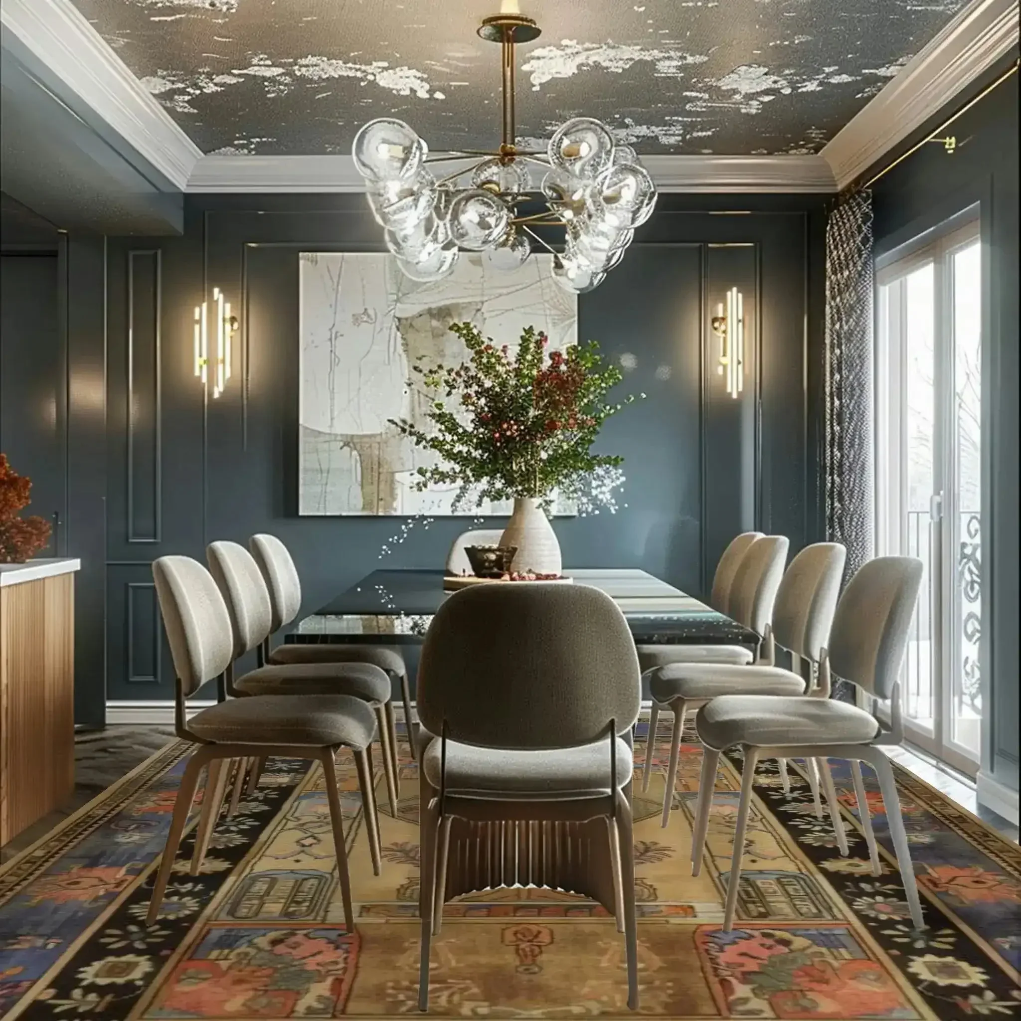 Pyramid Dreamscape Hand Knotted Area Rug - Image 3