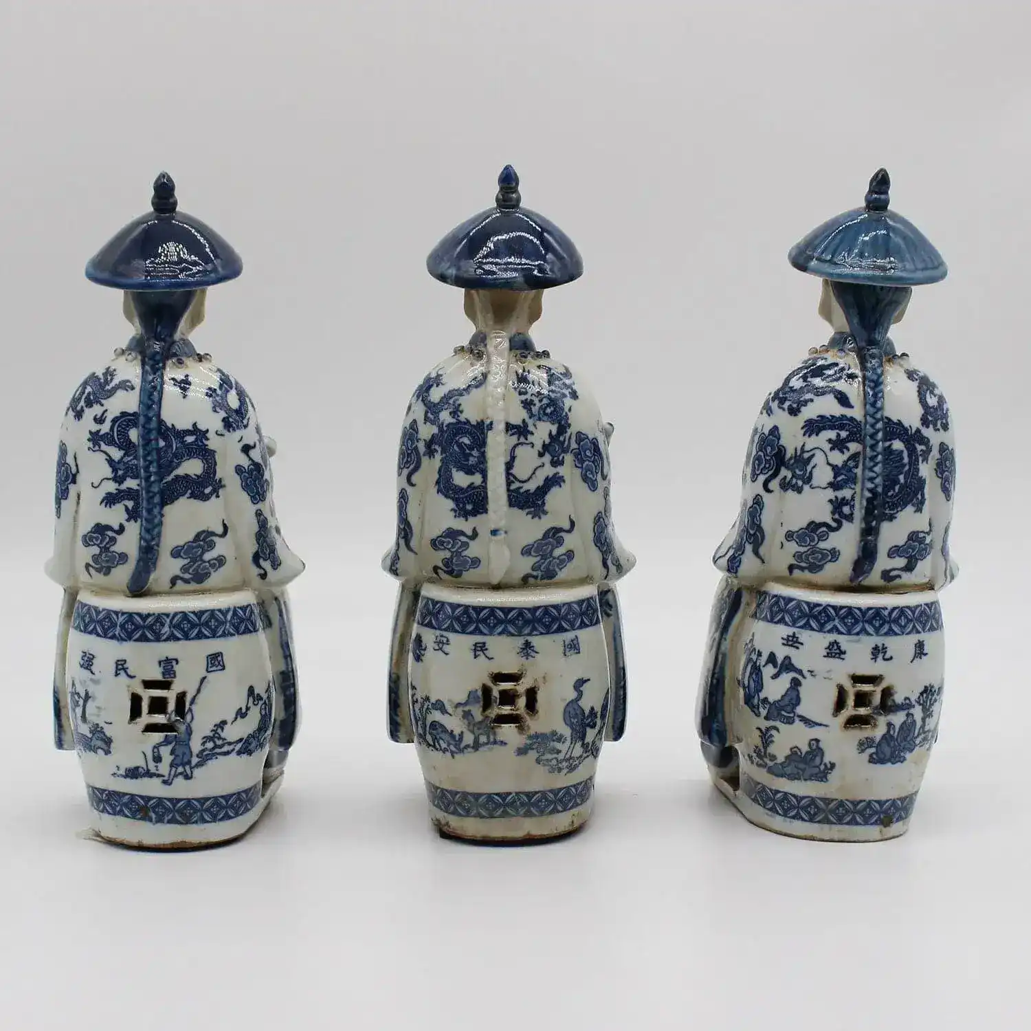 Qing Dynasty Emperors Sitting Ceramic Figurine - Image 6