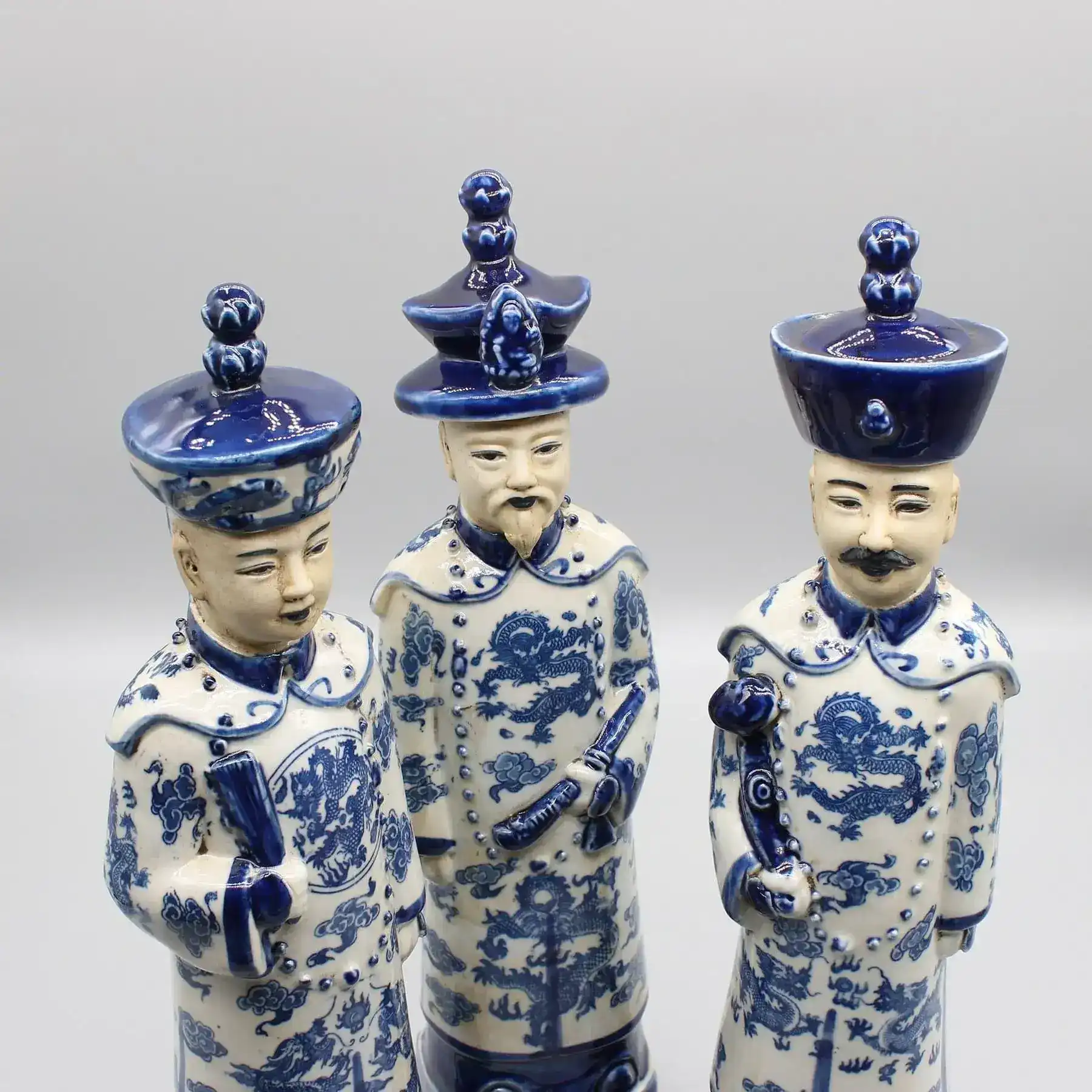 Qing Dynasty Emperors Standing Ceramic Figurine - Image 2