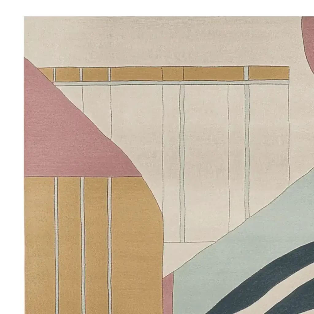 Quiet Urban Geometry Hand Tufted Rug - Image 5