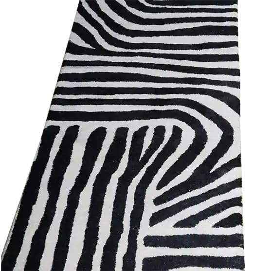 Radiant Burst Hand Tufted Wool Rug 2.5' x 7' - Image 4