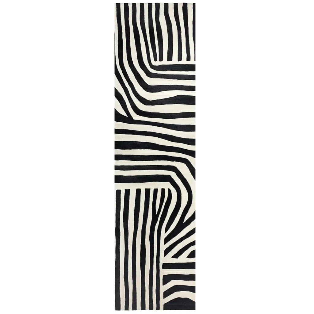 Radiant Burst Hand Tufted Wool Rug 2.5' x 7' - Image 5